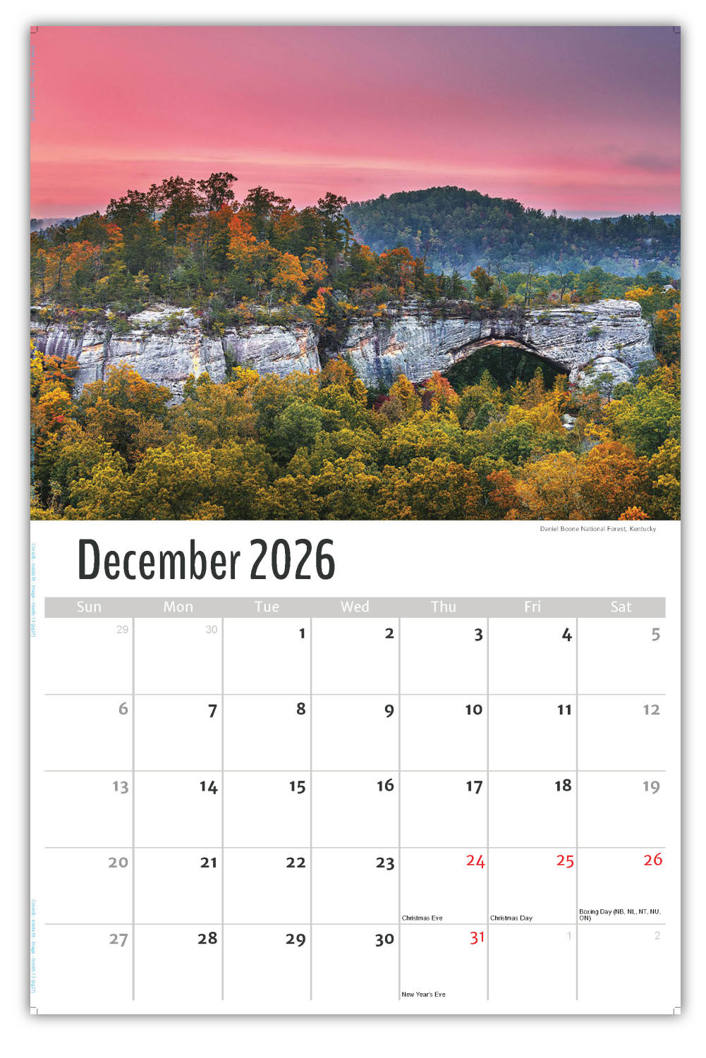 2026 Wall Calendar - Scenes of Southeast USA
