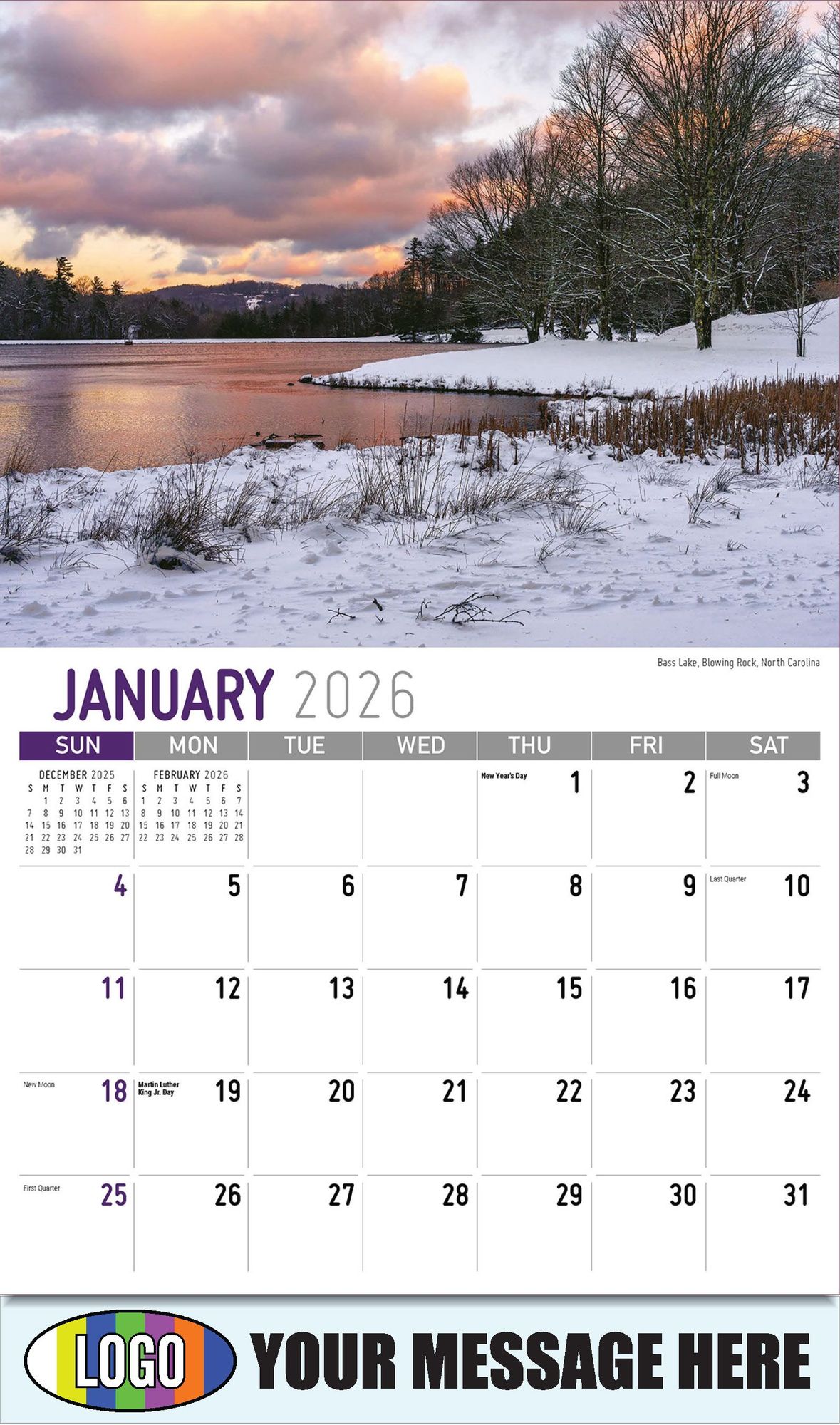 2026 Scenes of Southeast USA Business Promotional Calendar