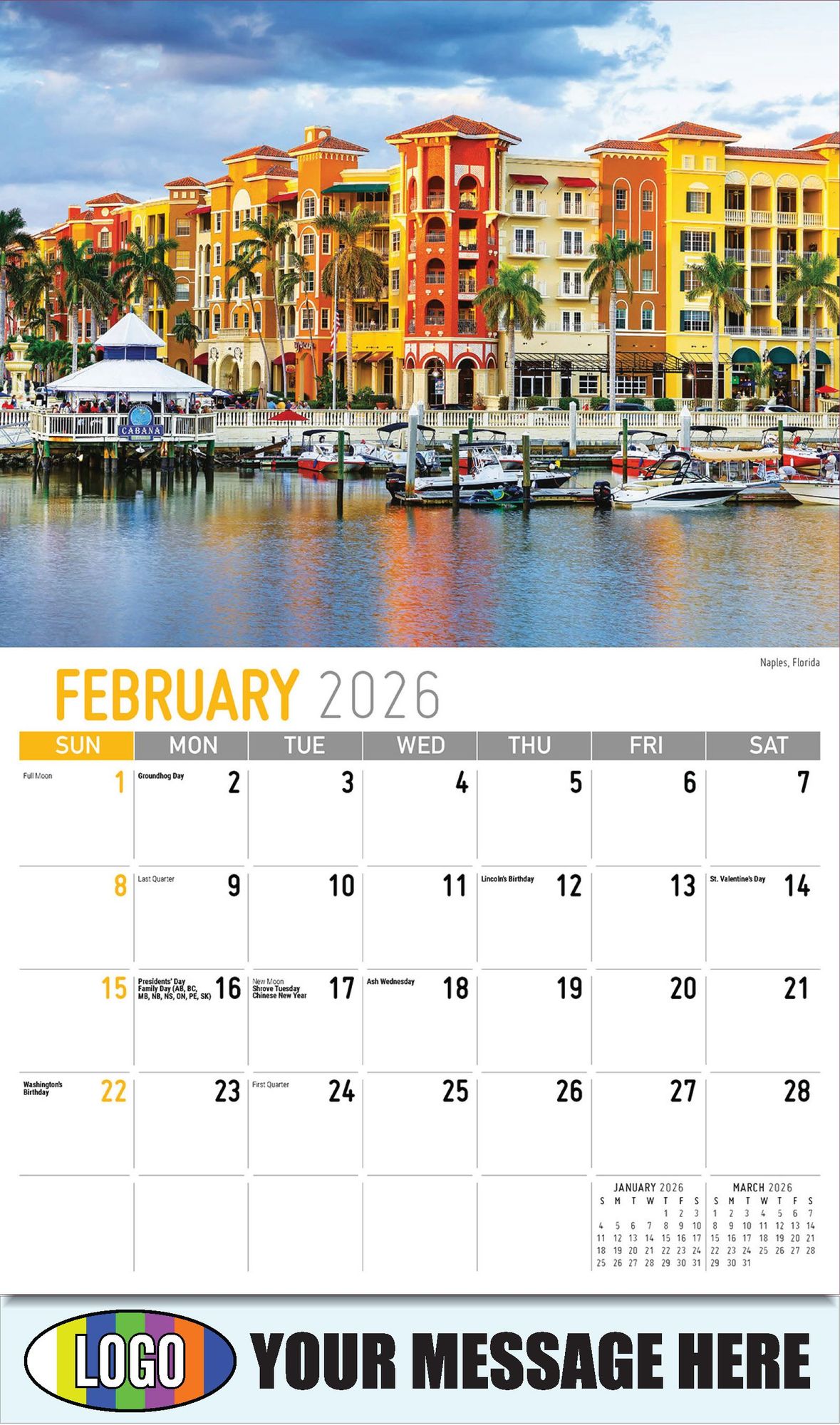 2026 Scenes of Southeast USA Business Promotional Calendar