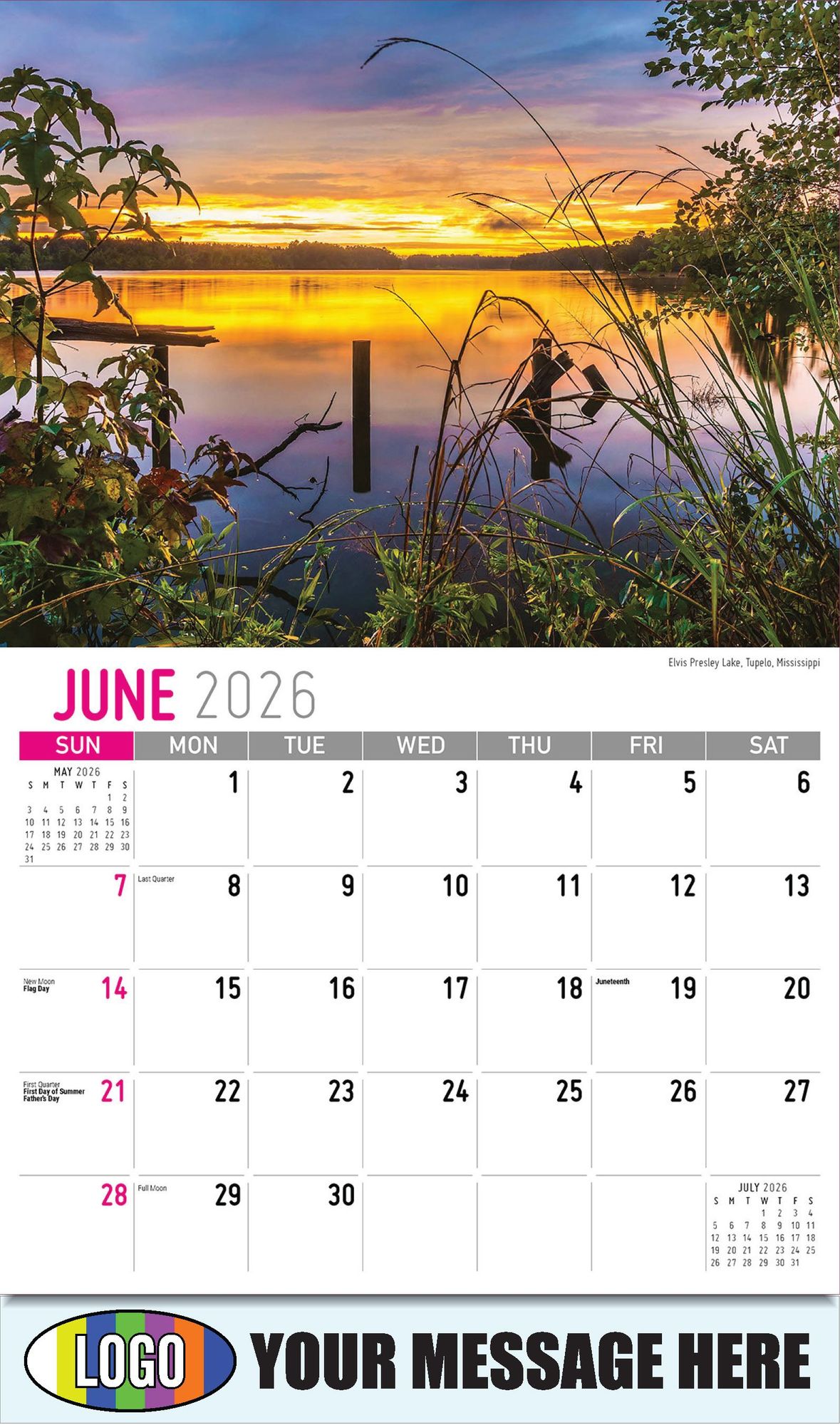2026 Scenes of Southeast USA Business Promotional Calendar