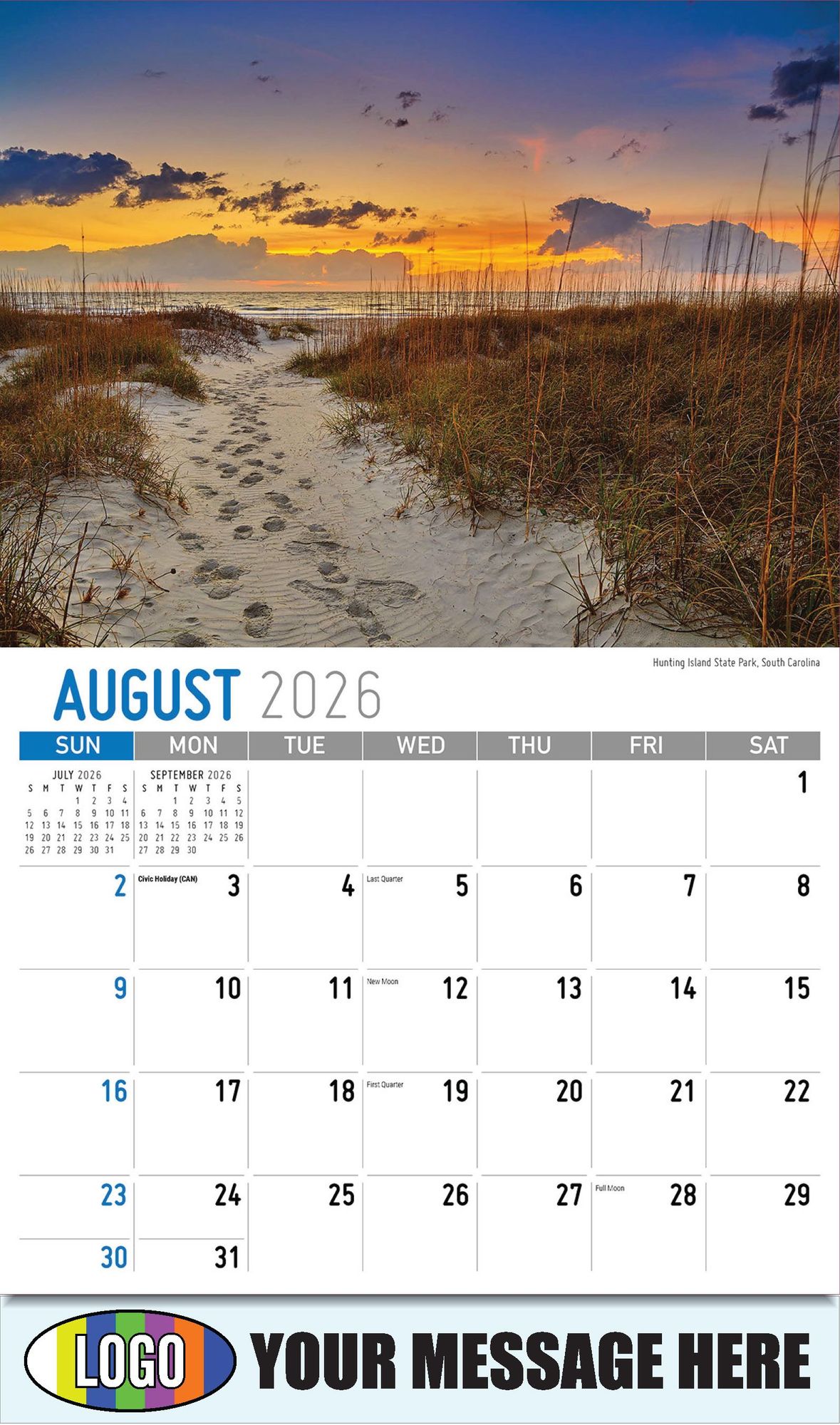 2026 Scenes of Southeast USA Business Promotional Calendar