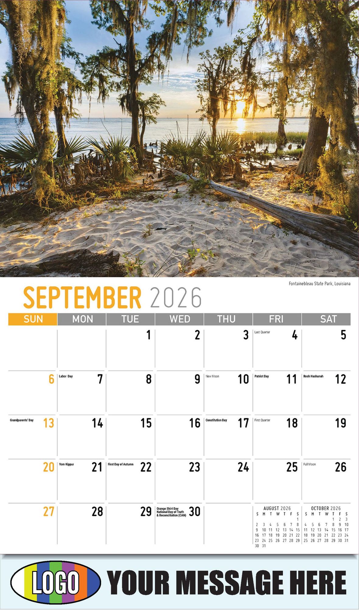 2026 Scenes of Southeast USA Business Promotional Calendar