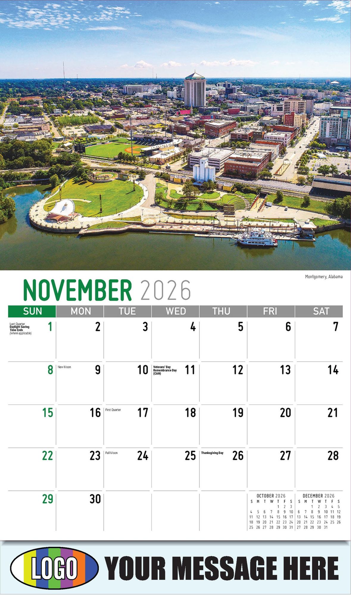 2026 Scenes of Southeast USA Business Promotional Calendar