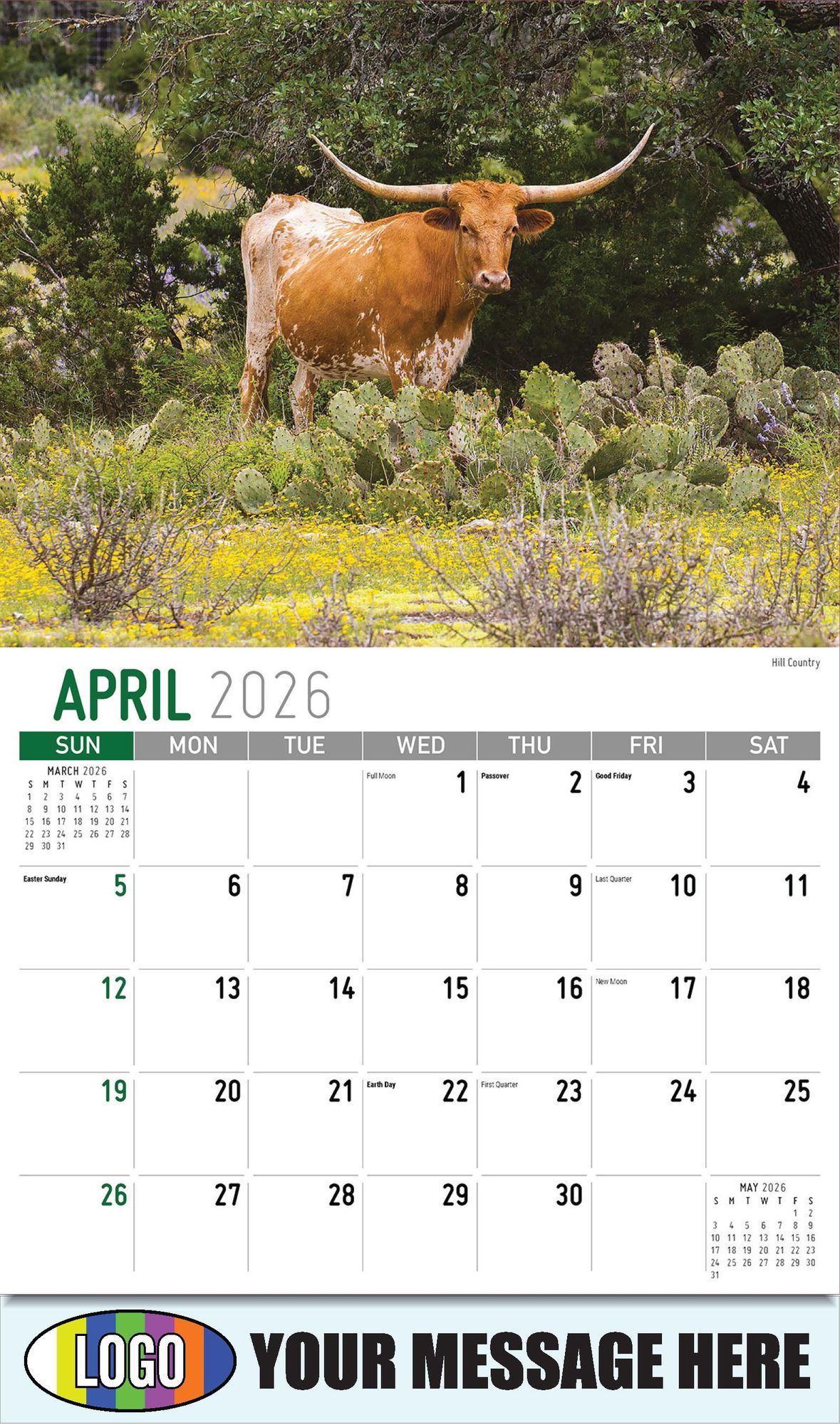 2026 Scenes of Texas Business Promotional Calendar