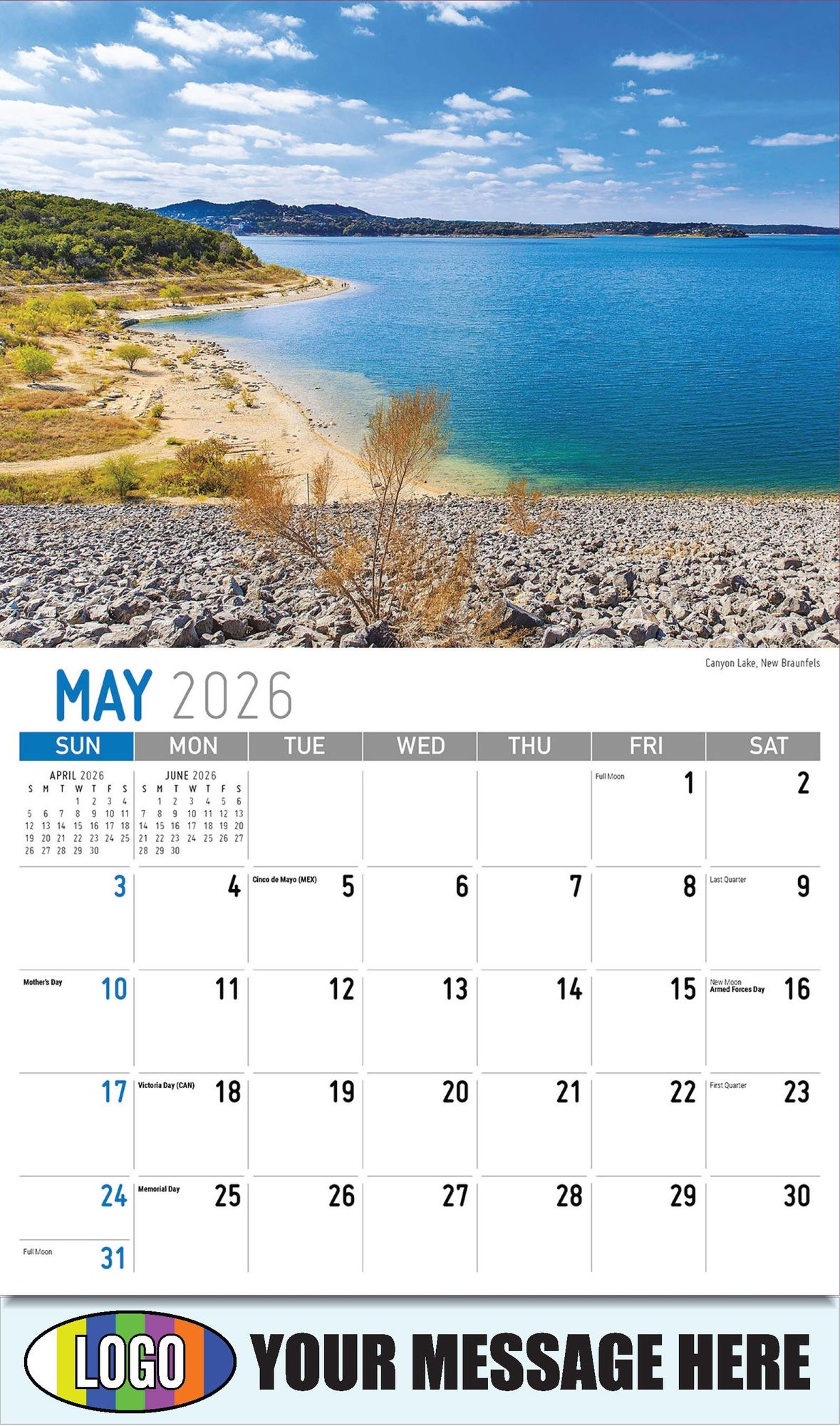 2026 Scenes of Texas Business Promotional Calendar