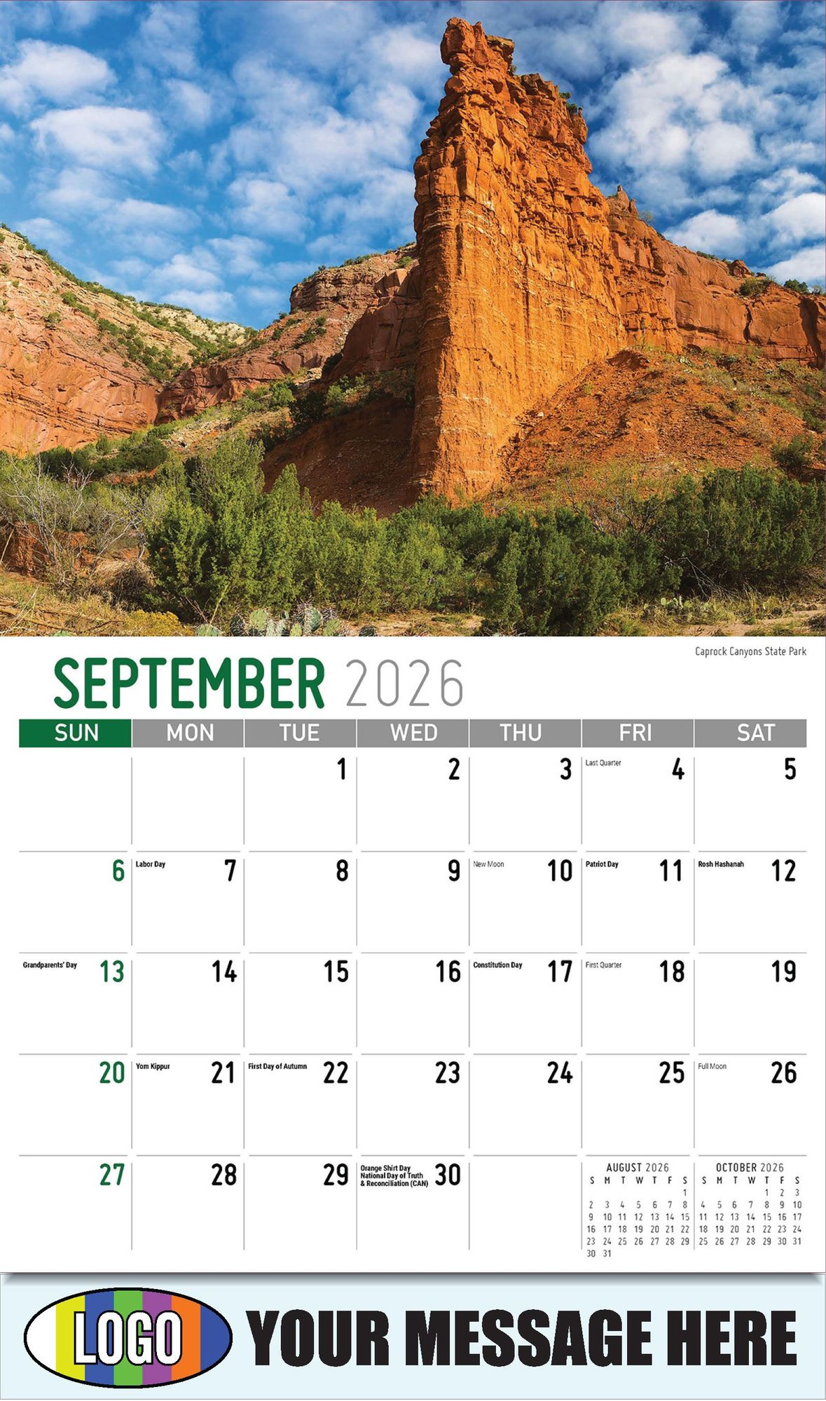 2026 Scenes of Texas Business Promotional Calendar