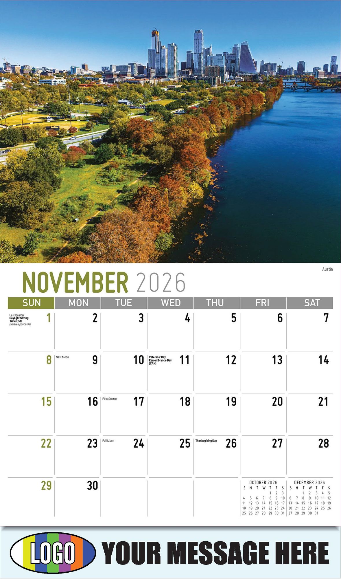 2026 Scenes of Texas Business Promotional Calendar