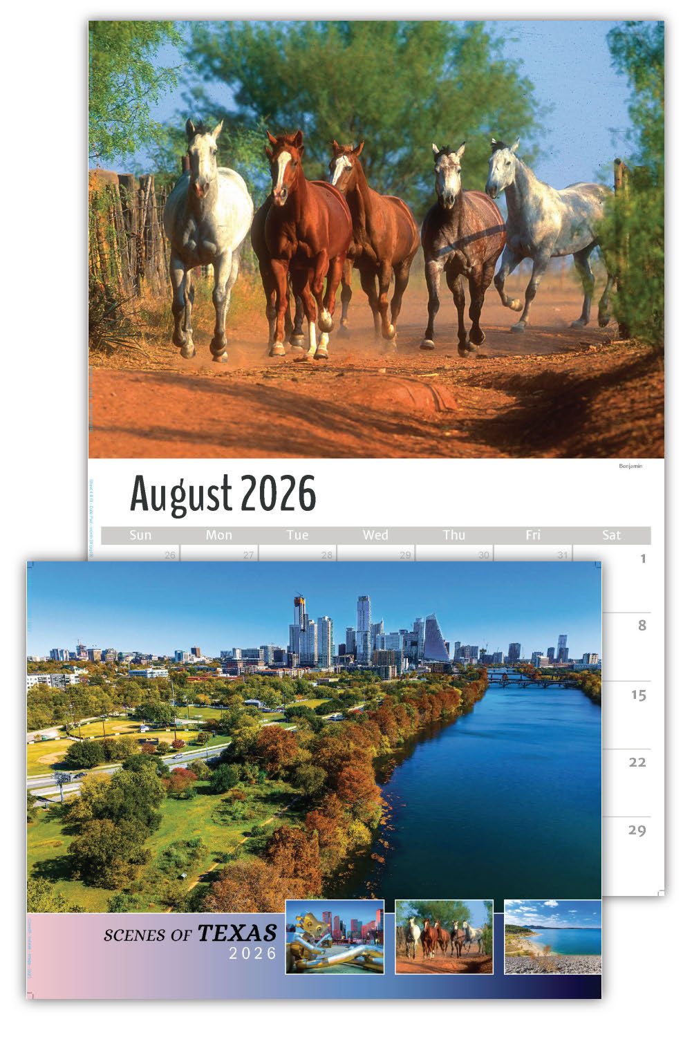 2026 Wall Calendar - Scenes of Texas