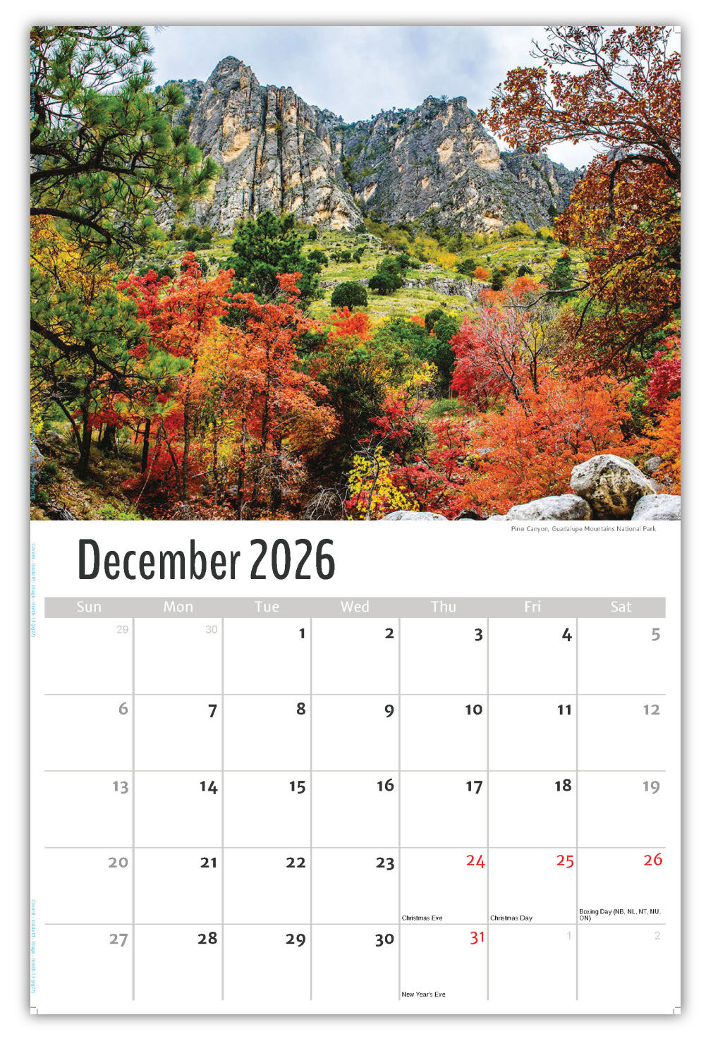2026 Wall Calendar - Scenes of Texas