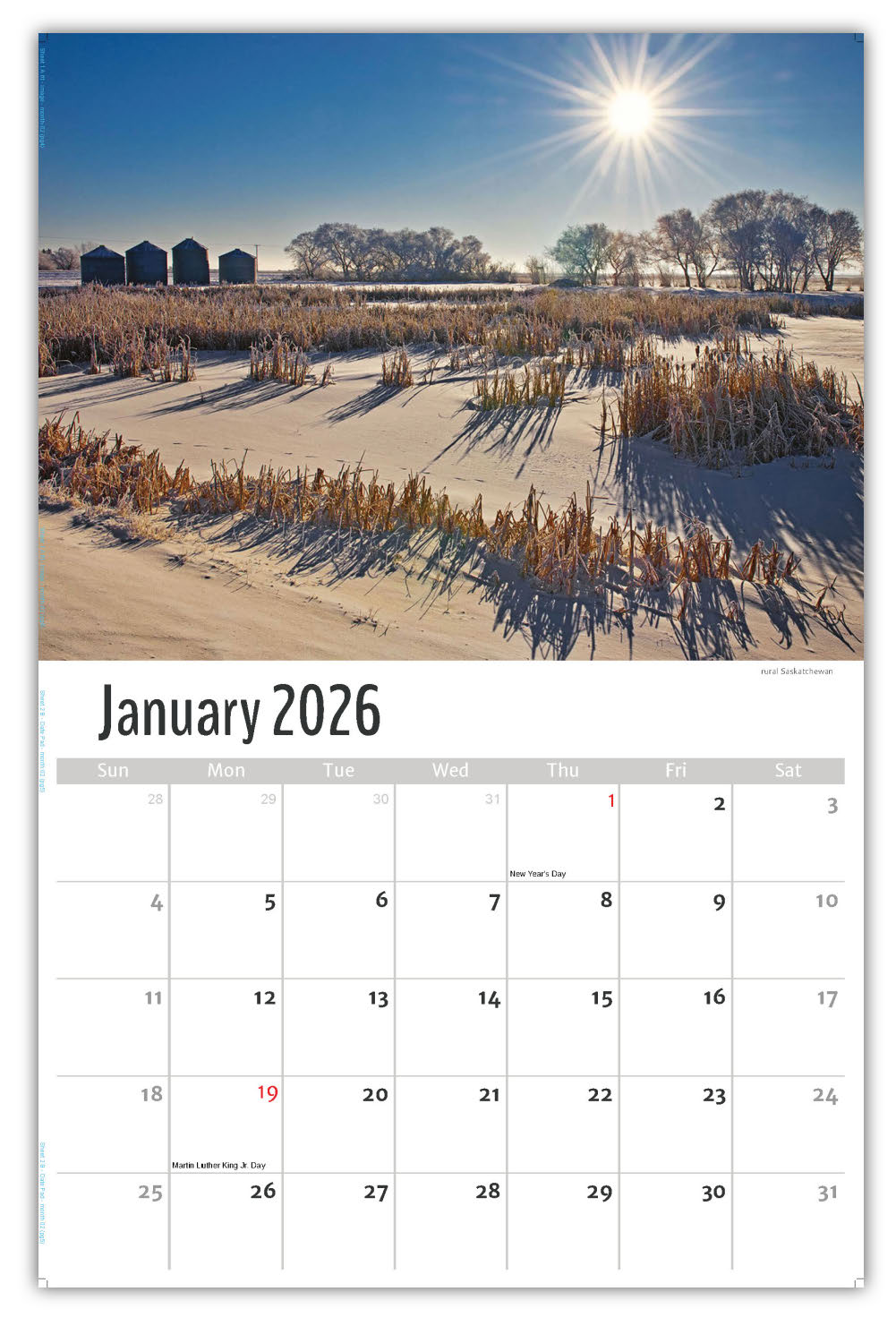 2026 Wall Calendar - Scenes of Western Canada