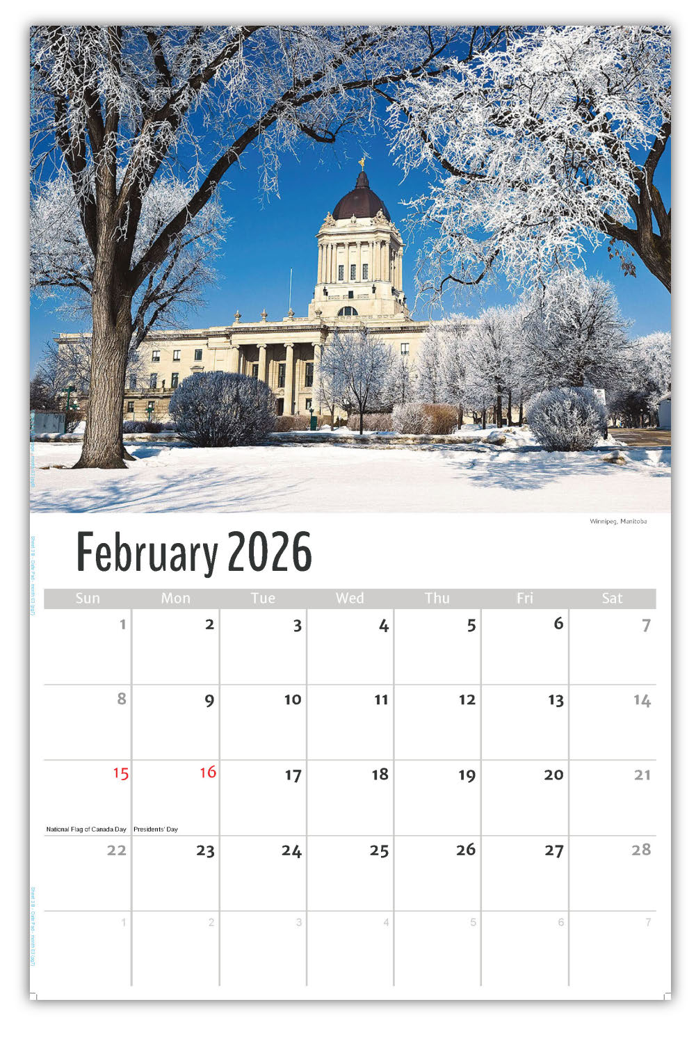 2026 Wall Calendar - Scenes of Western Canada