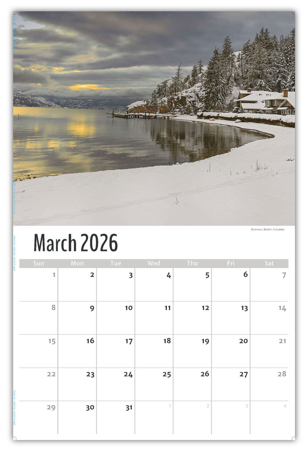 2026 Wall Calendar - Scenes of Western Canada