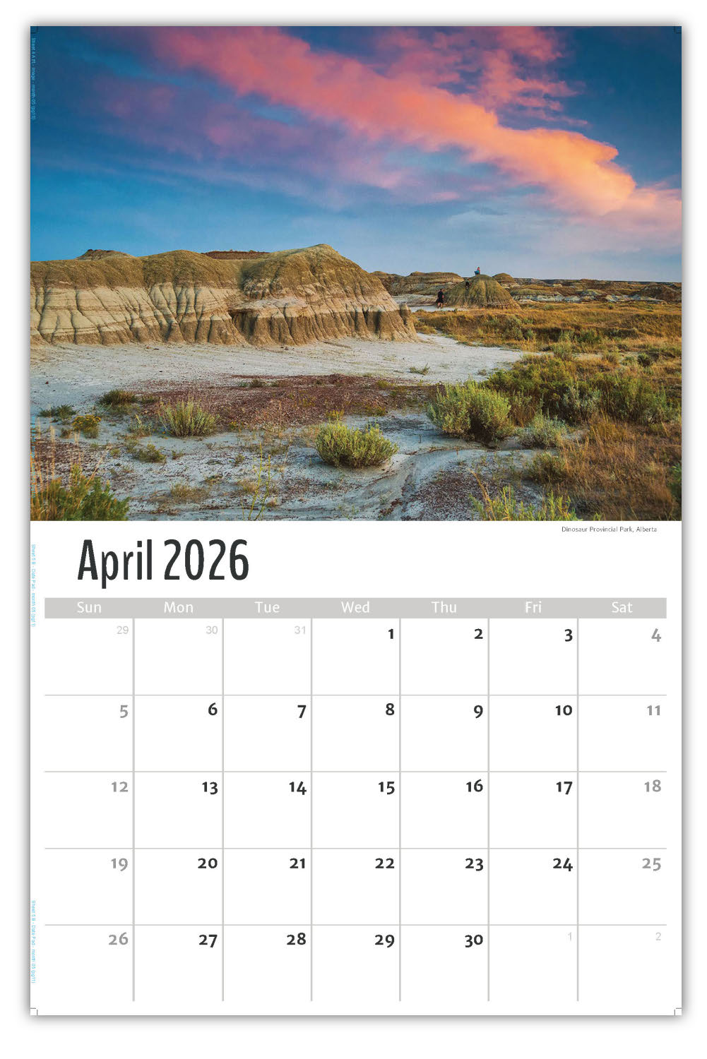 2026 Wall Calendar - Scenes of Western Canada