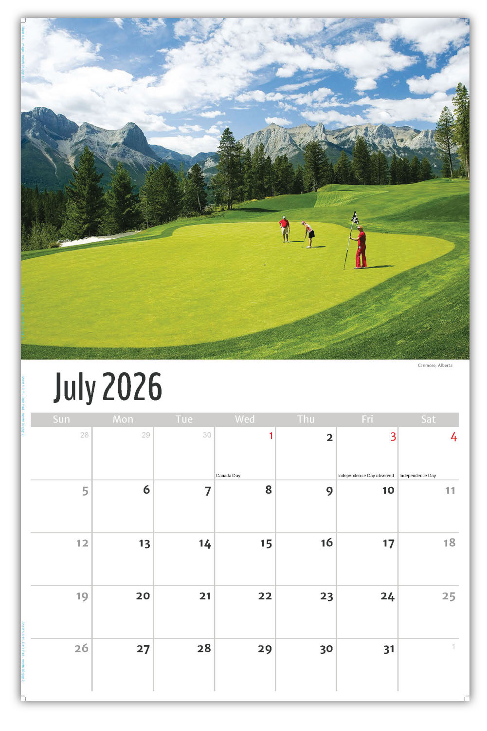 2026 Wall Calendar - Scenes of Western Canada