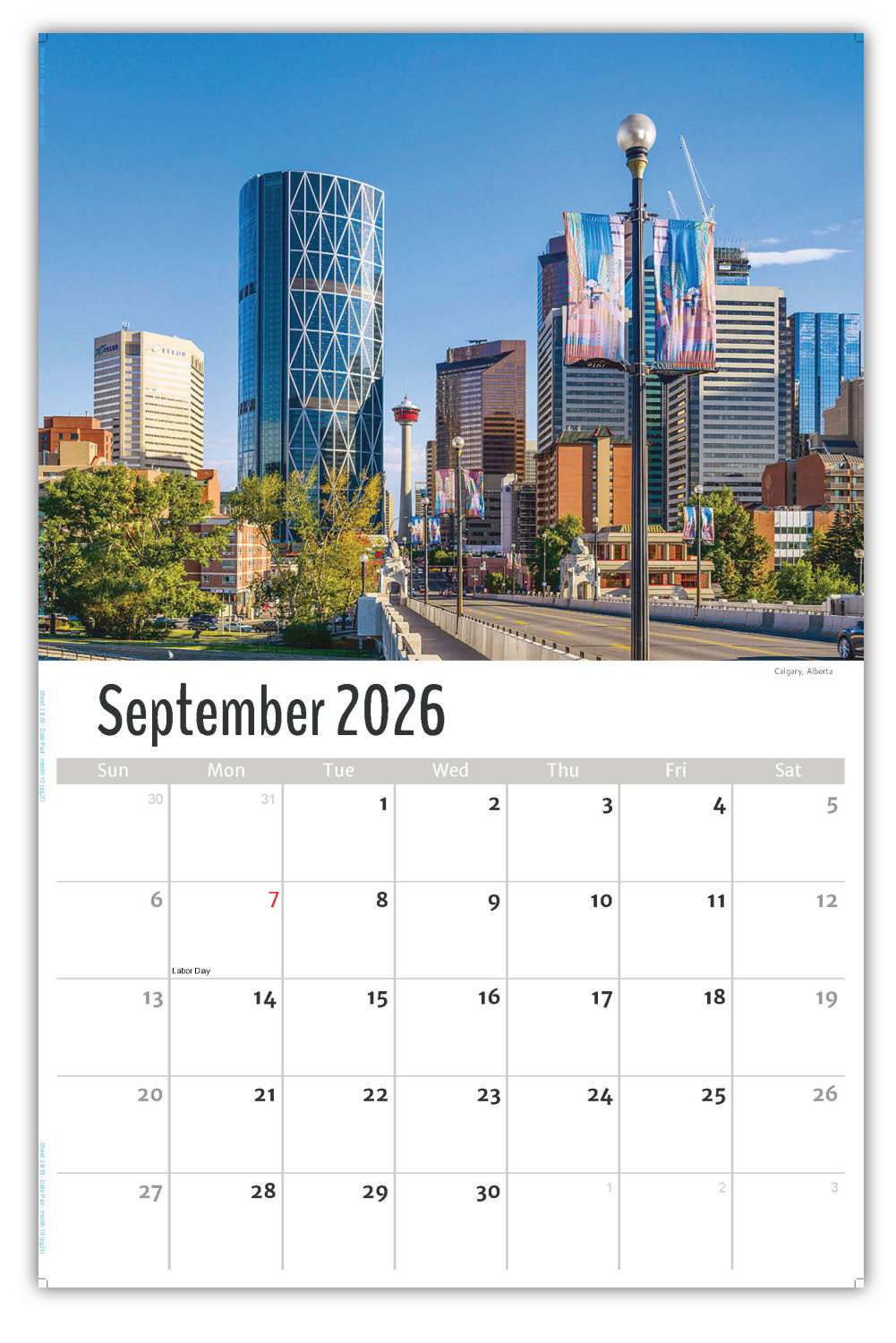 2026 Wall Calendar - Scenes of Western Canada
