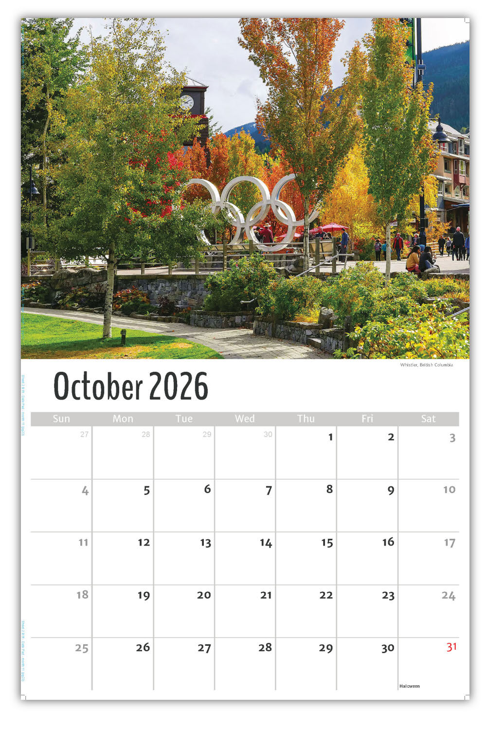 2026 Wall Calendar - Scenes of Western Canada