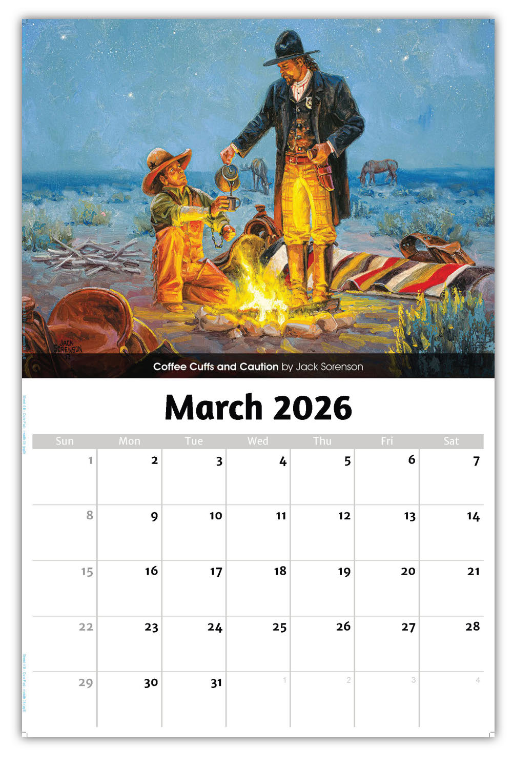 2026 Wall Calendar - Spirit of the West - Old West Art