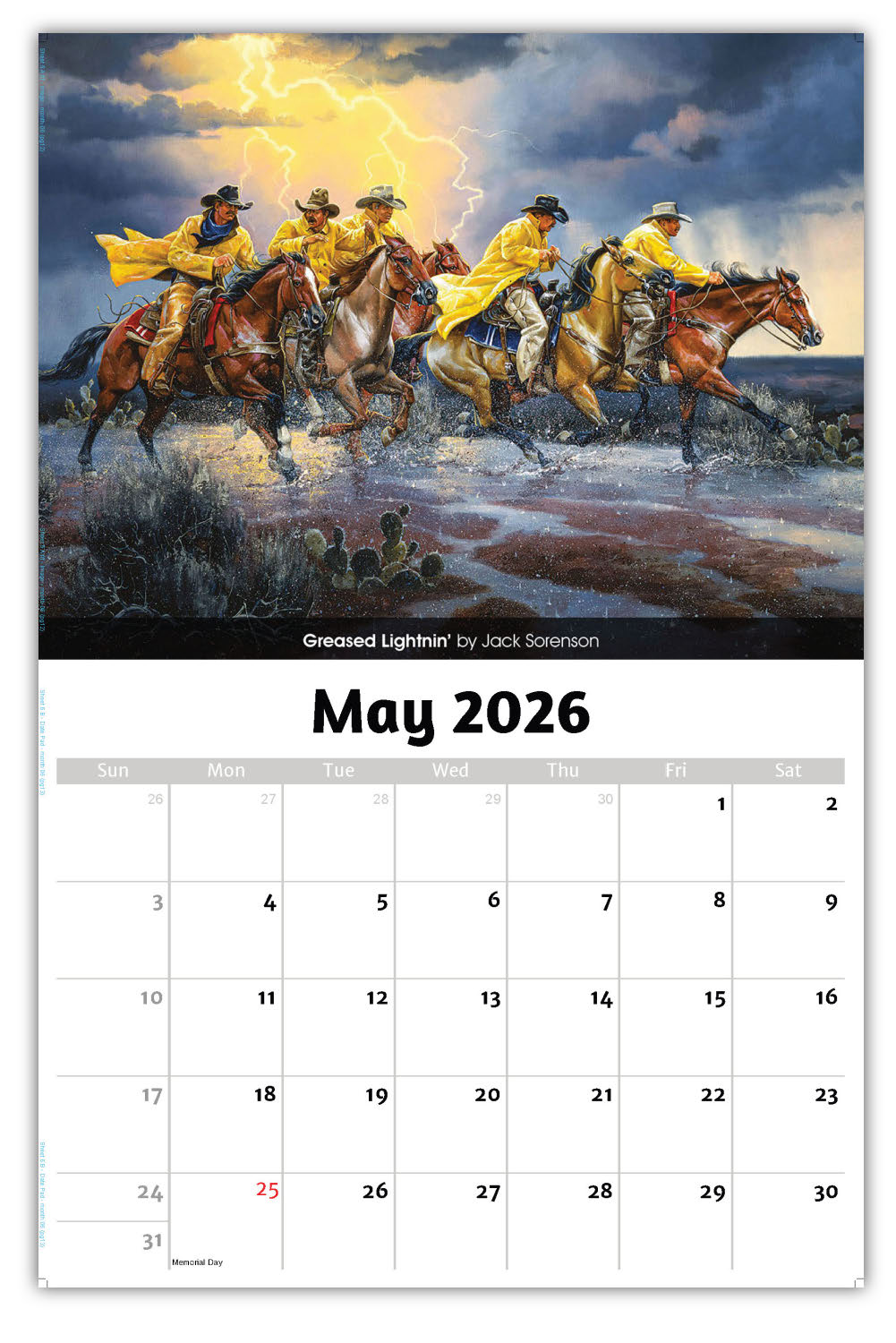 2026 Wall Calendar - Spirit of the West - Old West Art