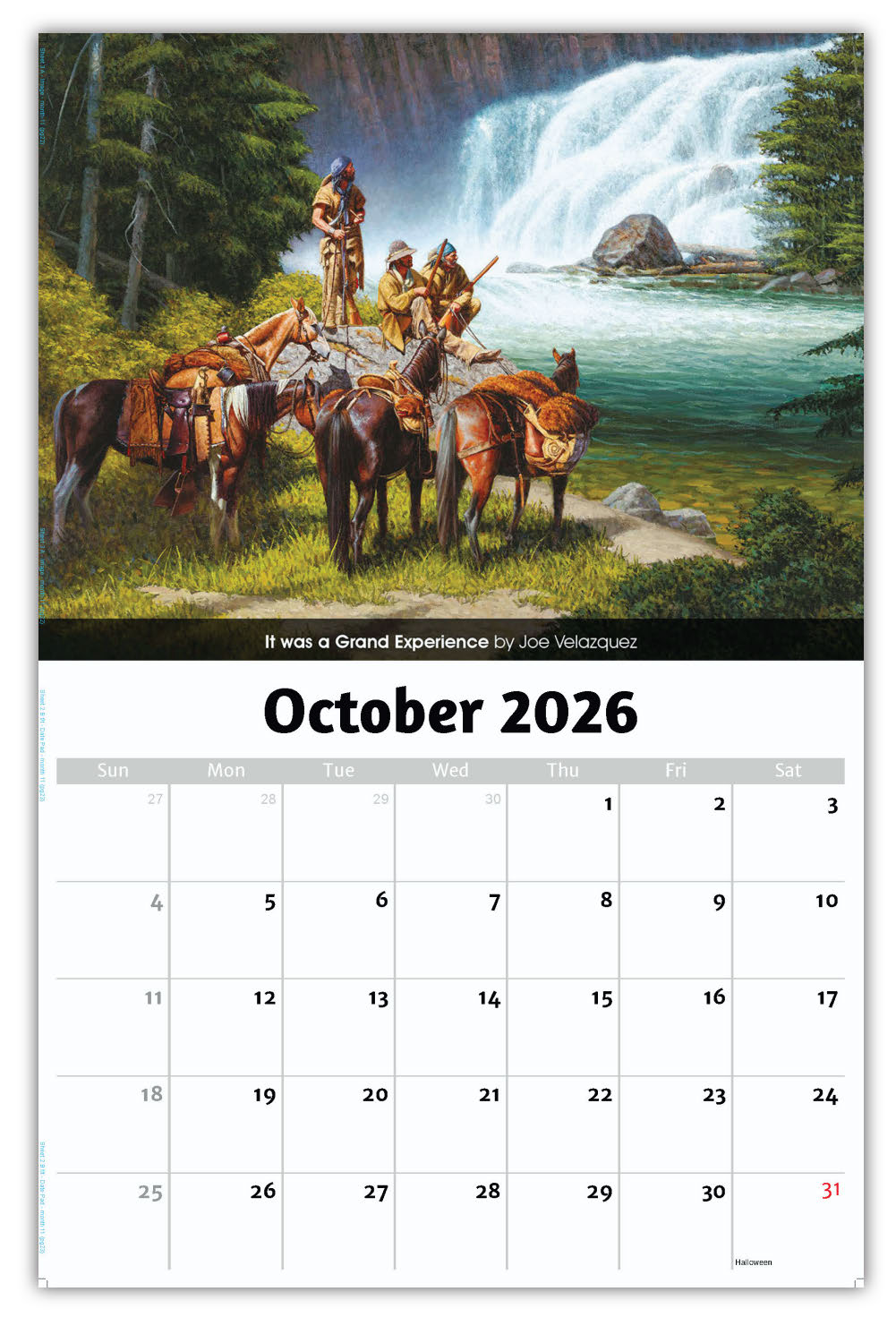 2026 Wall Calendar - Spirit of the West - Old West Art