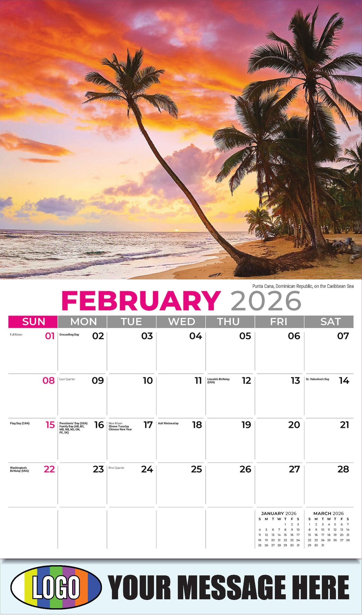 2026 Sun, Sand and Surf Business Promotional Calendar