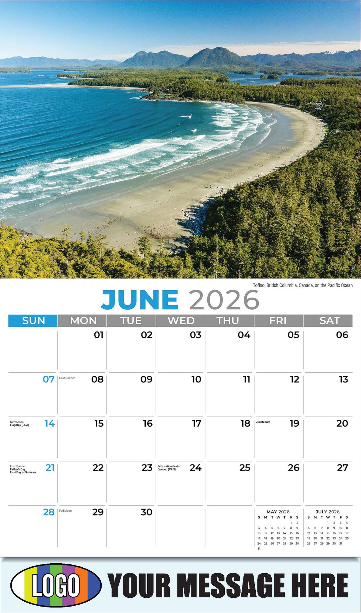2026 Sun, Sand and Surf Business Promotional Calendar