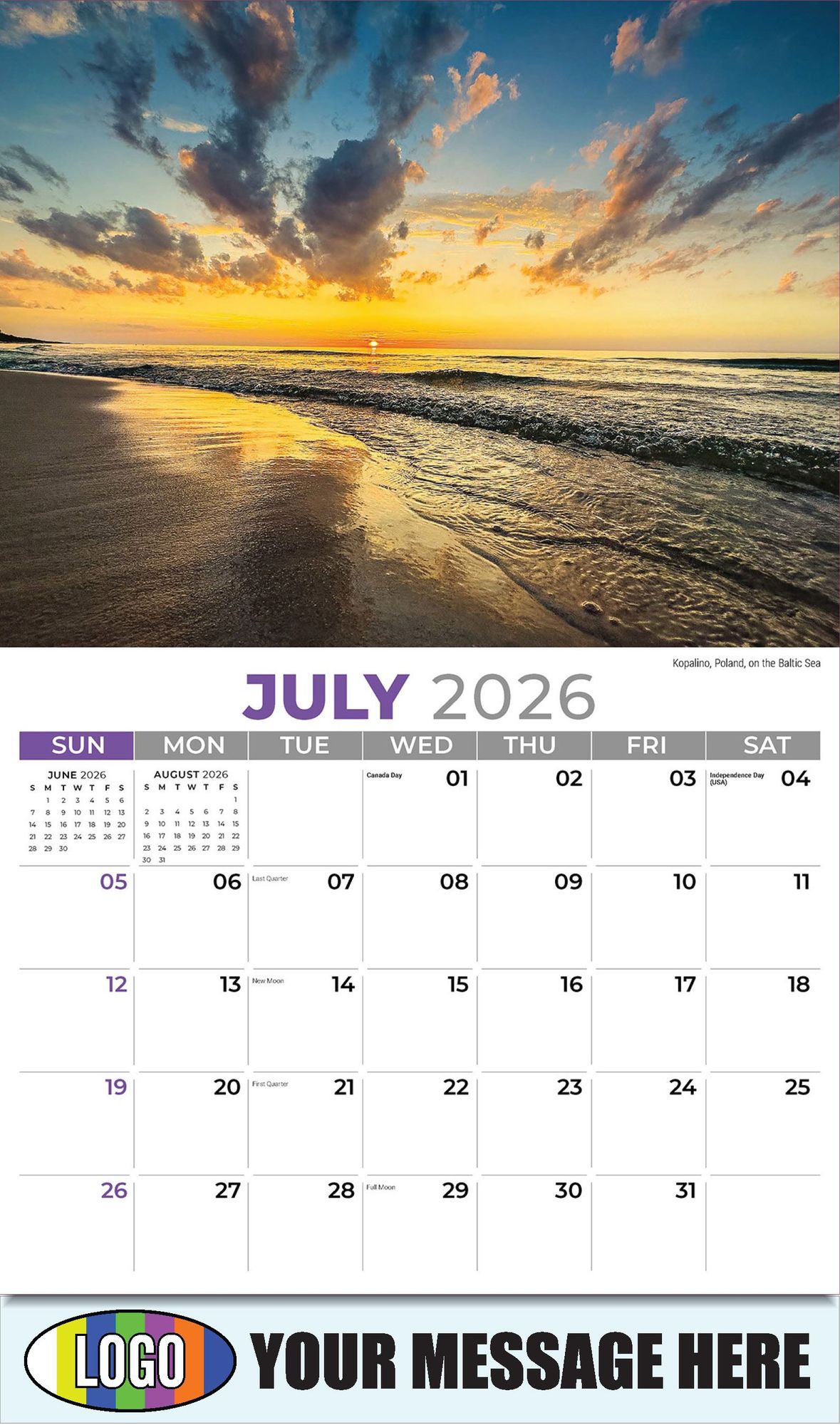 2026 Sun, Sand and Surf Business Promotional Calendar