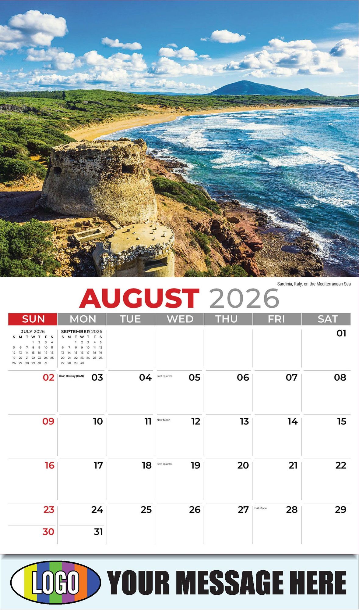 2026 Sun, Sand and Surf Business Promotional Calendar