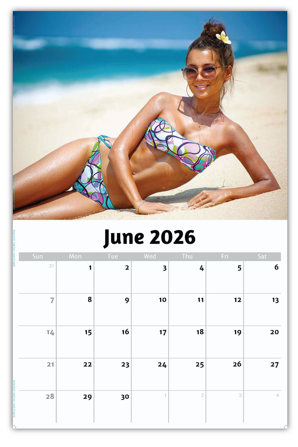 2026 Wall Calendar - Swimsuit Models