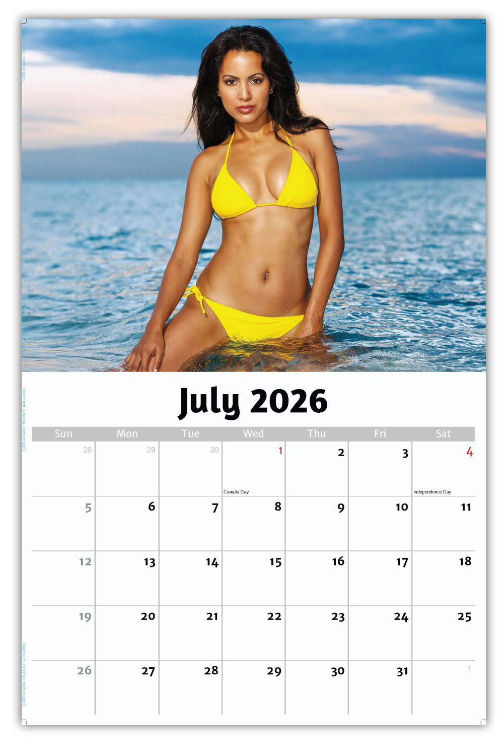 2026 Wall Calendar - Swimsuit Models