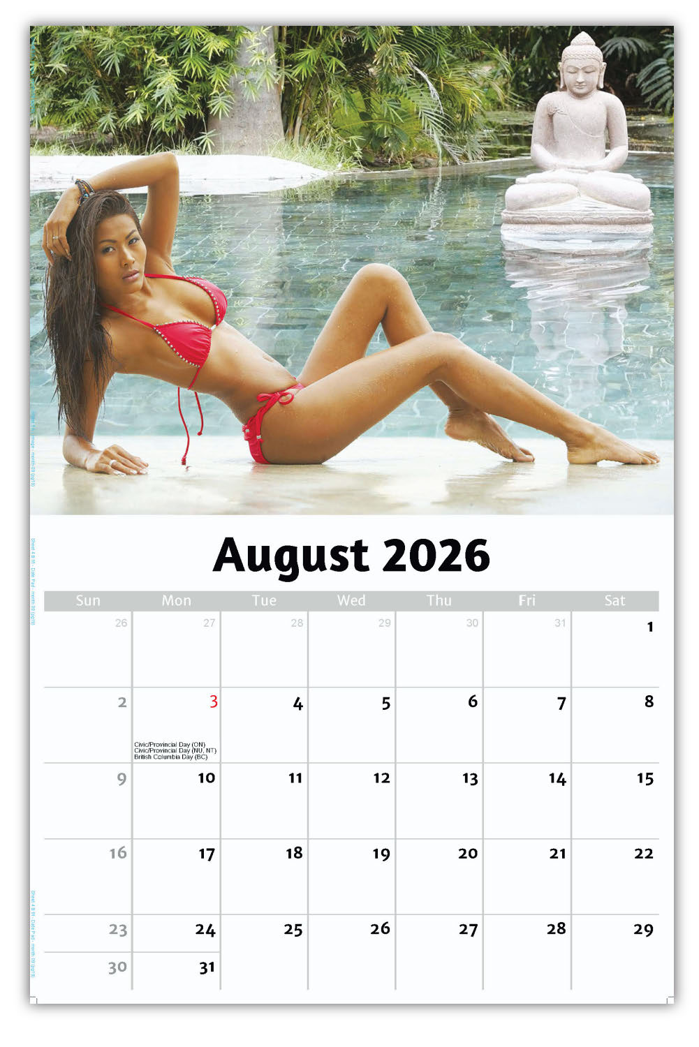 2026 Wall Calendar - Swimsuit Models