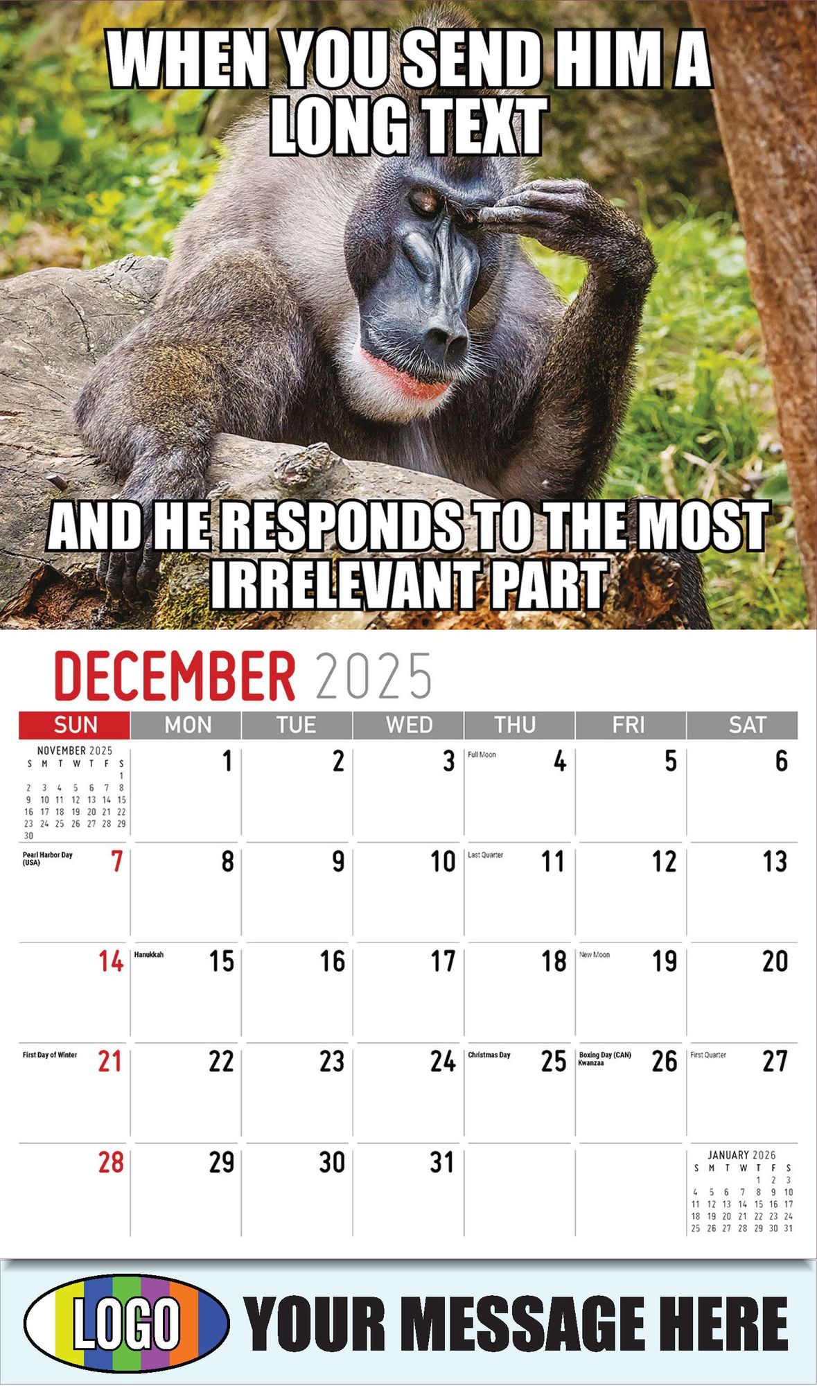 2026 The Memeing of Life Business Promotional Calendar