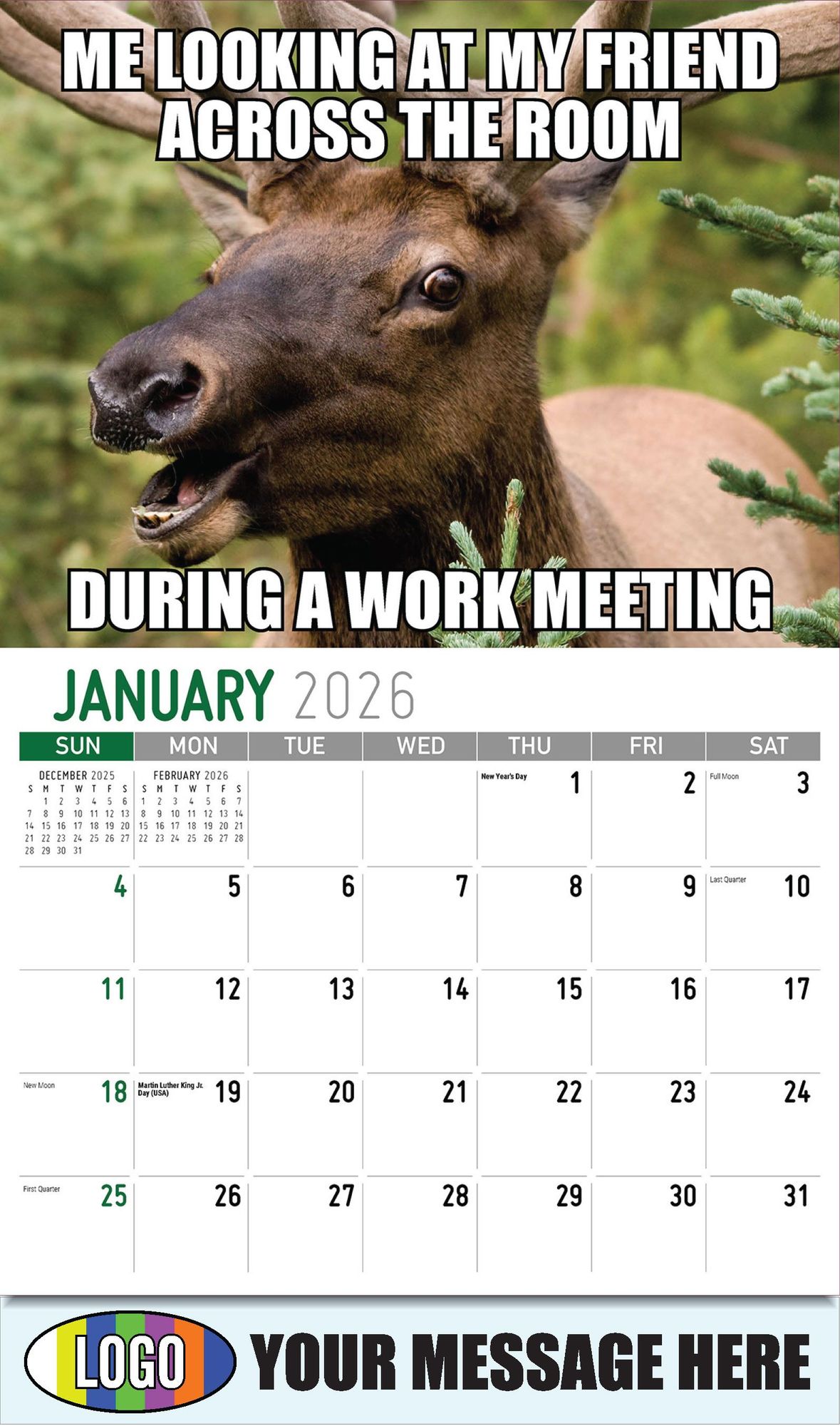 2026 The Memeing of Life Business Promotional Calendar