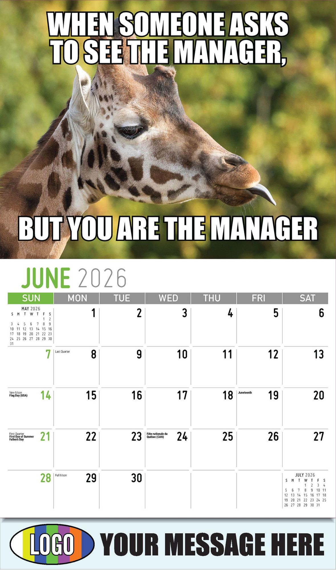 2026 The Memeing of Life Business Promotional Calendar