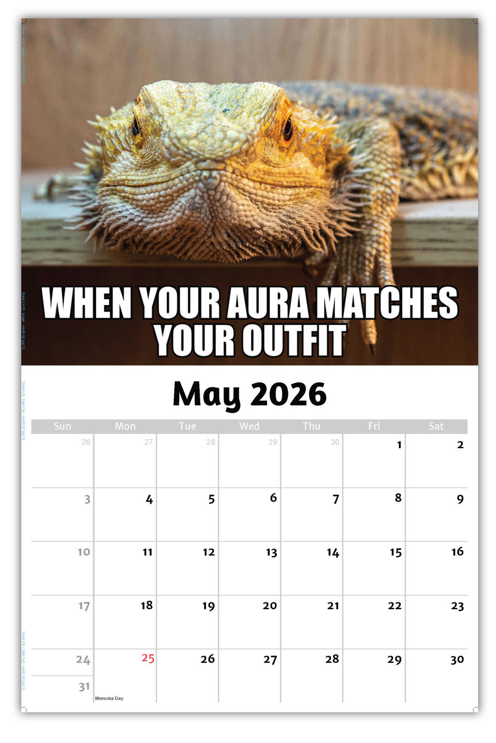 2026 Wall Calendar - the Memeing of Life