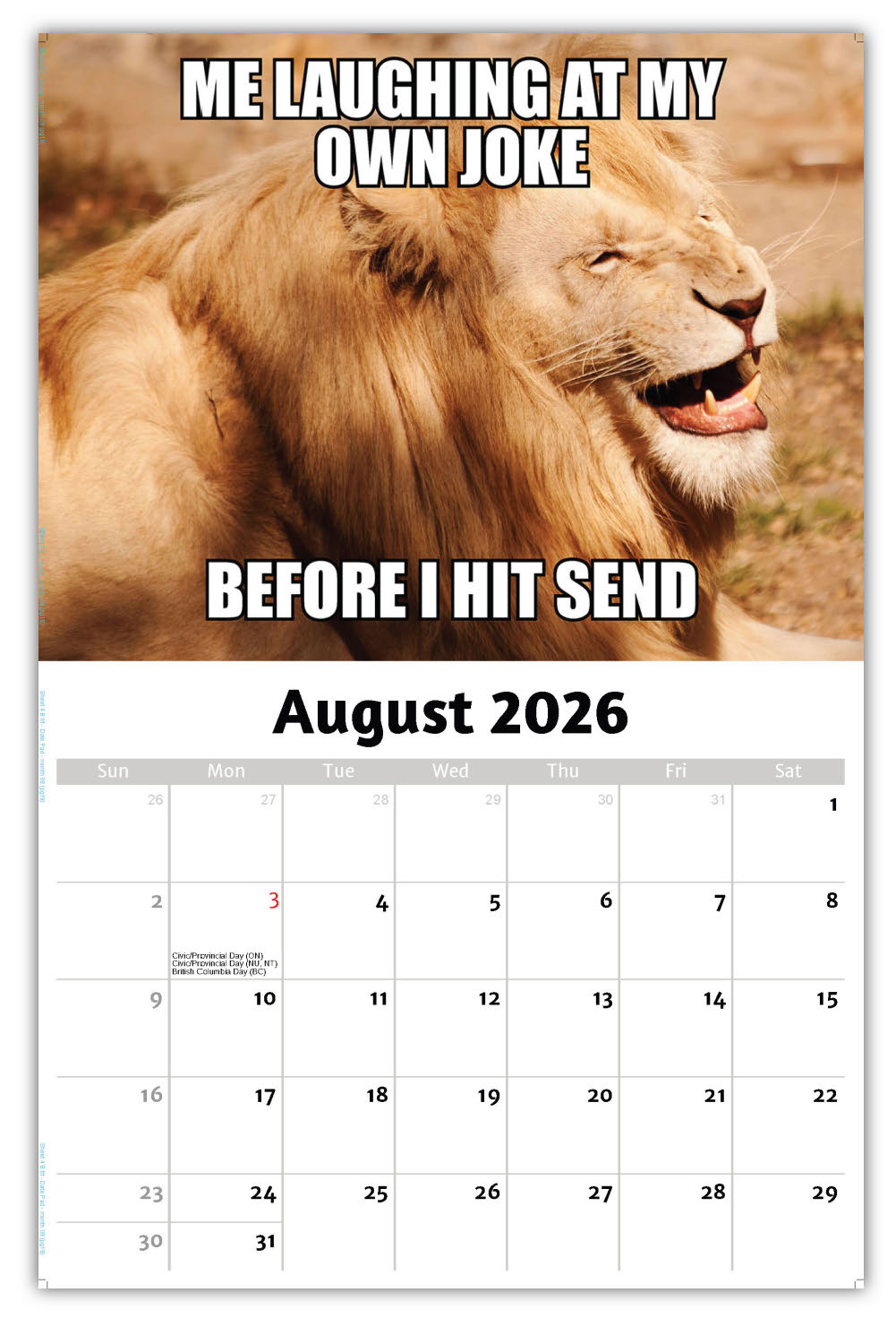 2026 Wall Calendar - the Memeing of Life