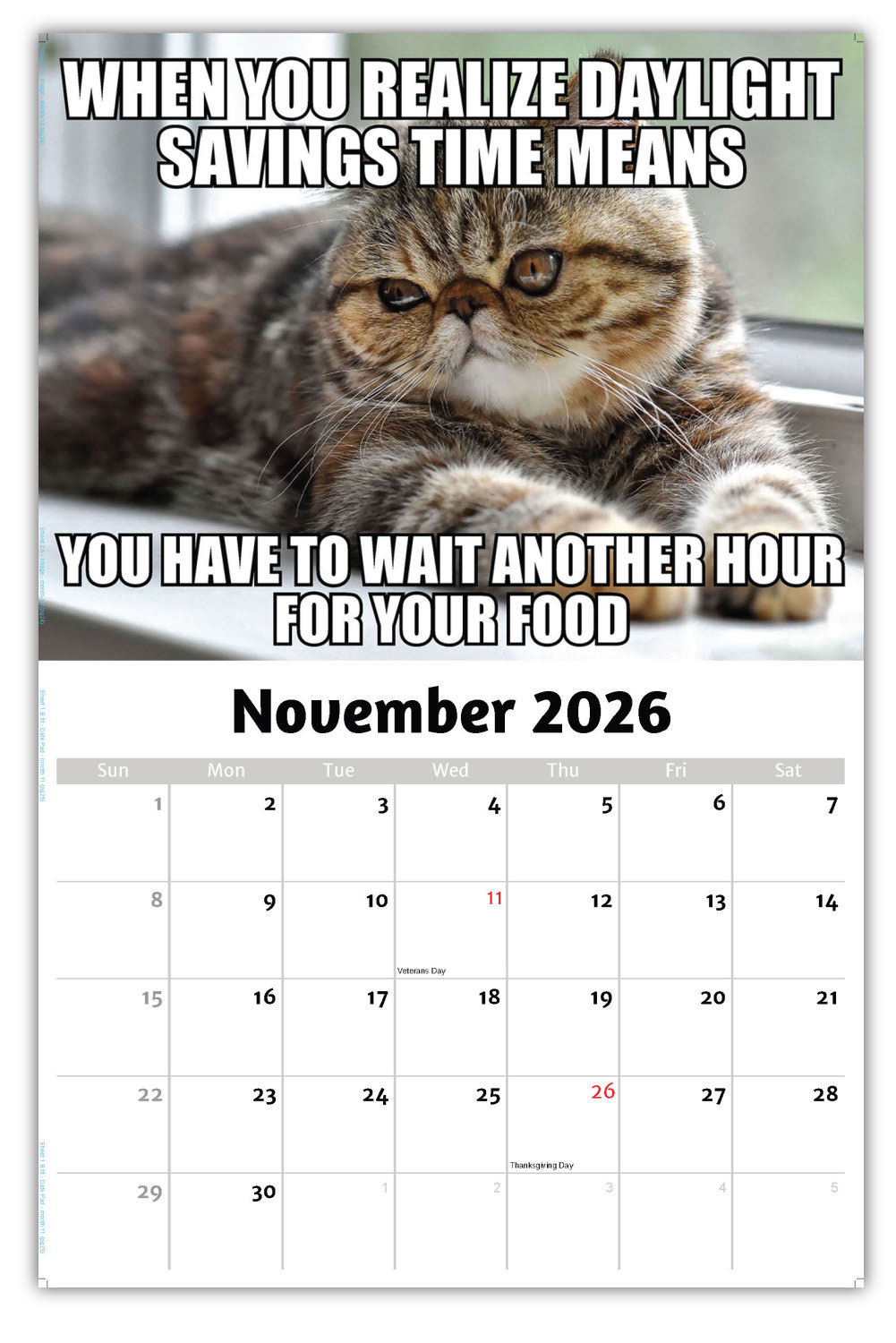 2026 Wall Calendar - the Memeing of Life