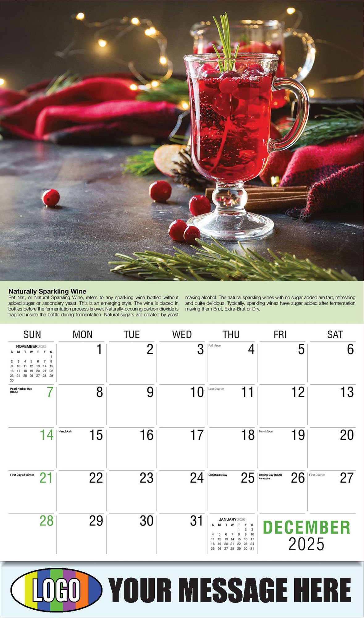 2026 Vintages: Wine Tips Business Promotional Calendar