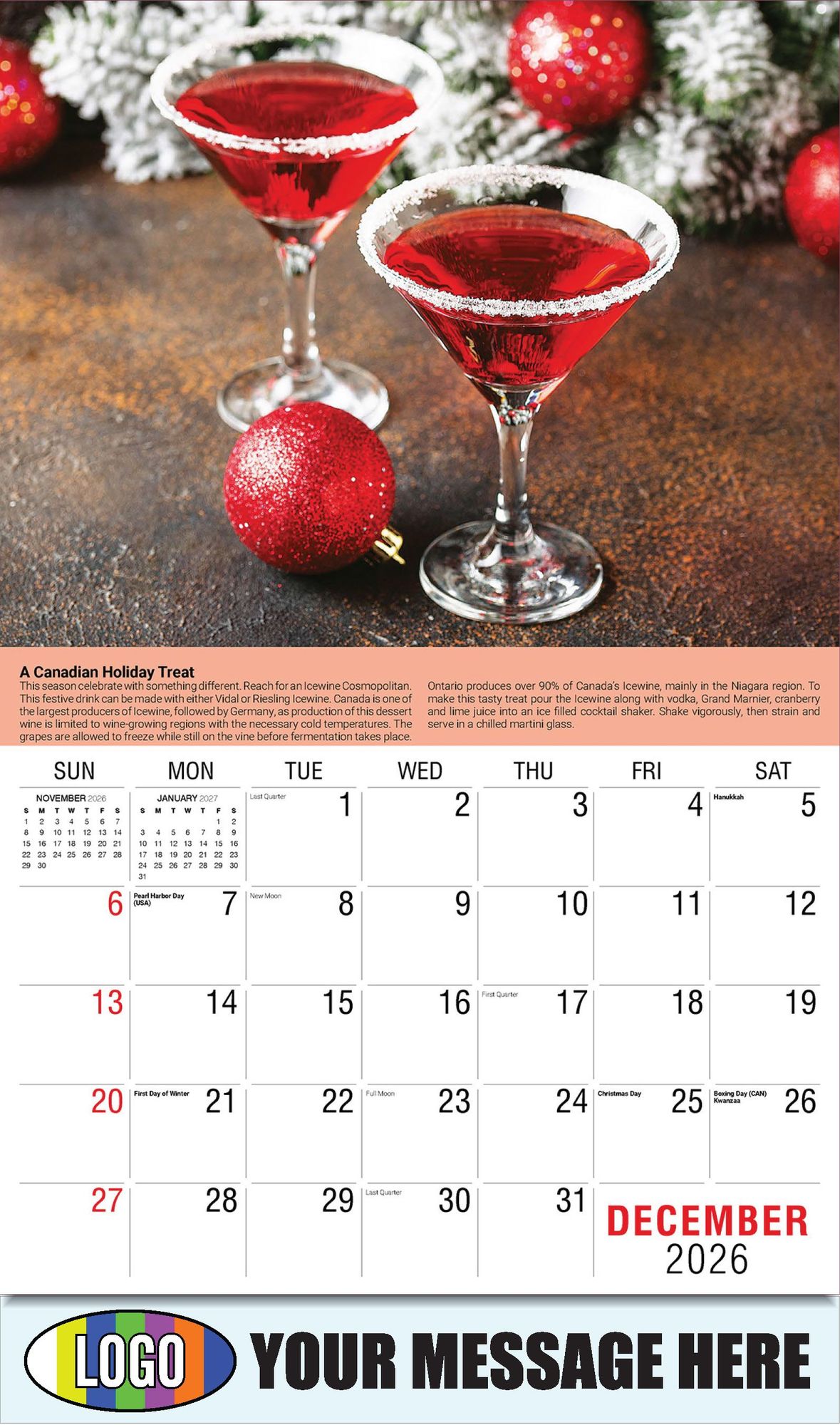 2026 Vintages: Wine Tips Business Promotional Calendar
