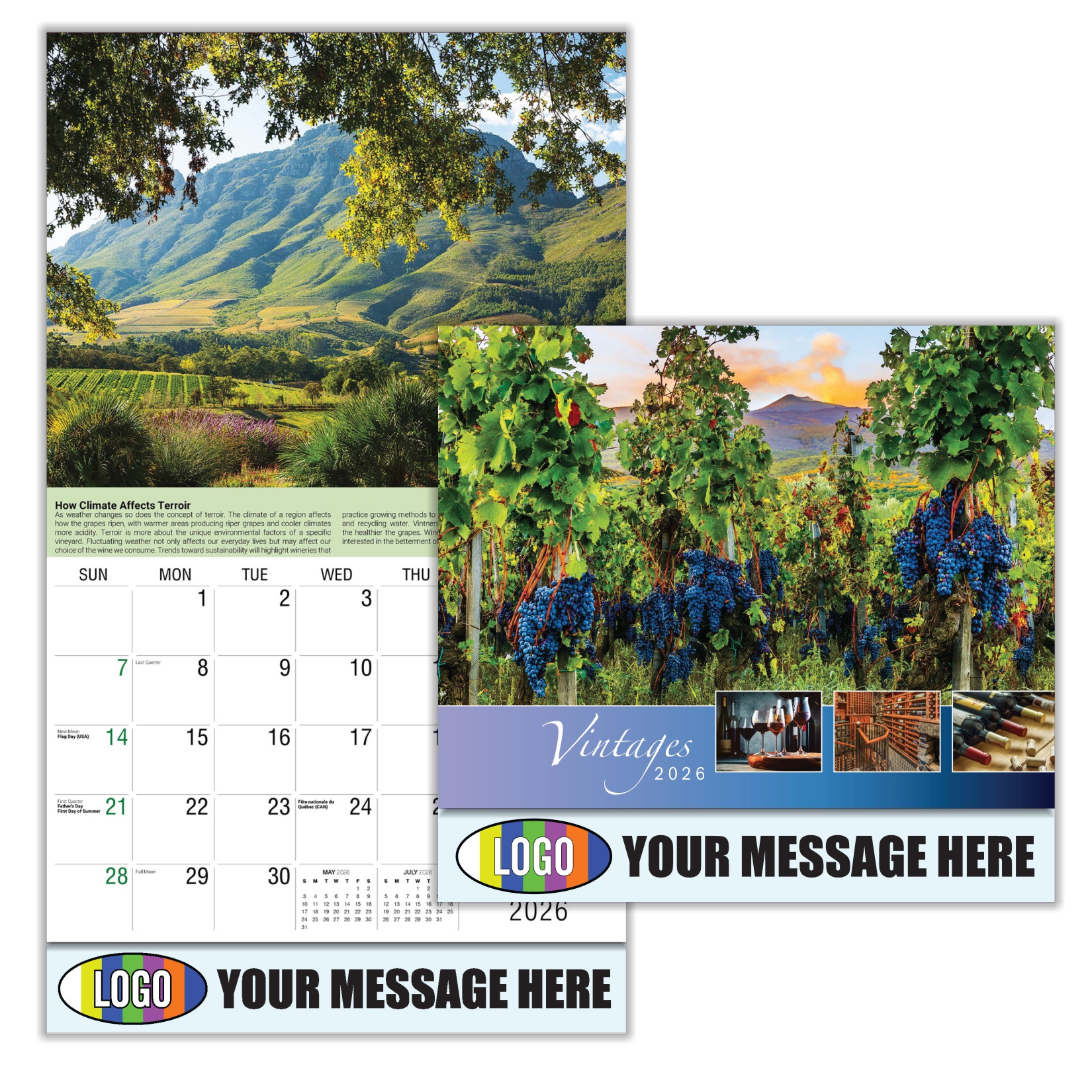 2026 Vintages: Wine Tips Business Promotional Calendar