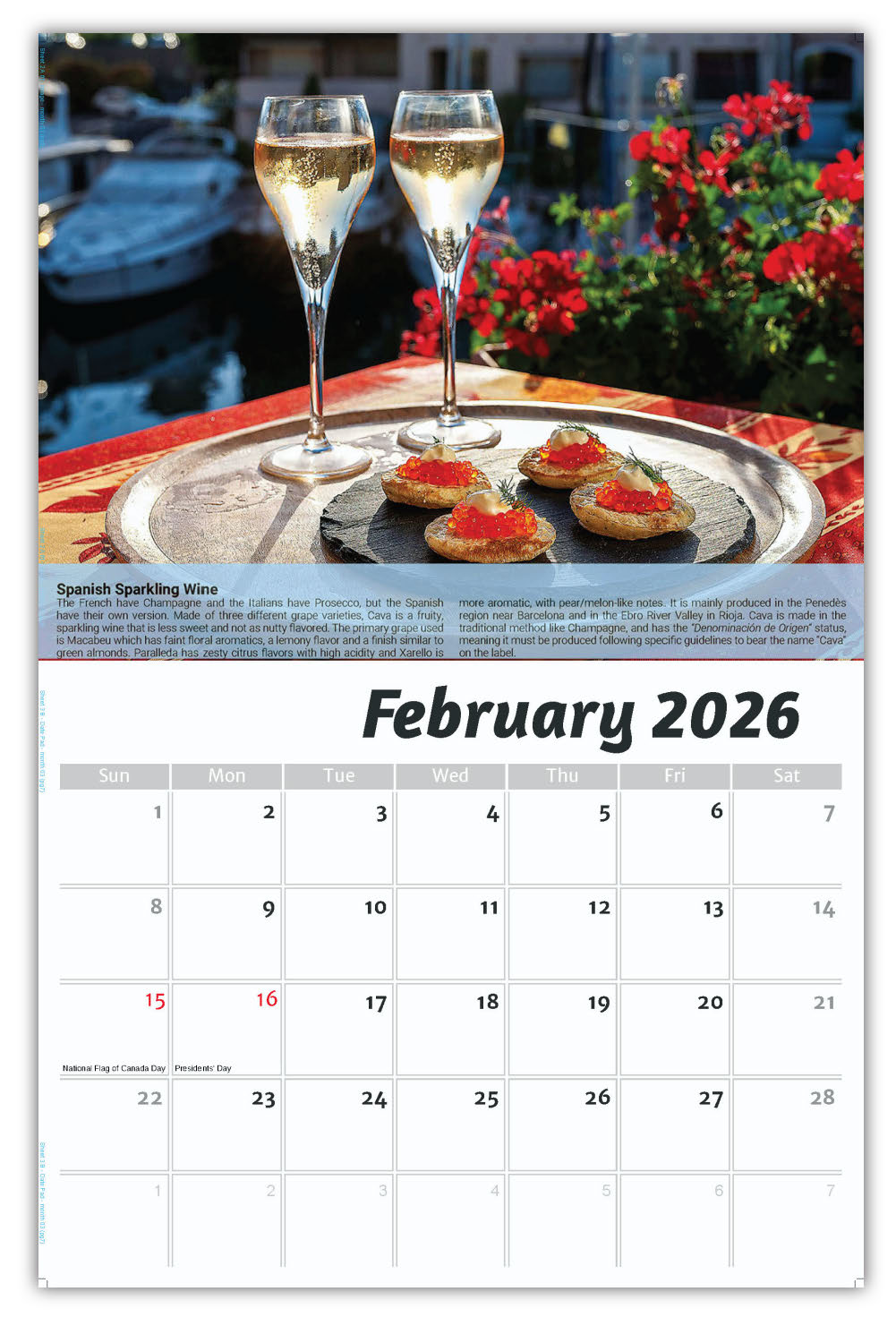 2026 Wall Calendar - Vintages: Wine Tips