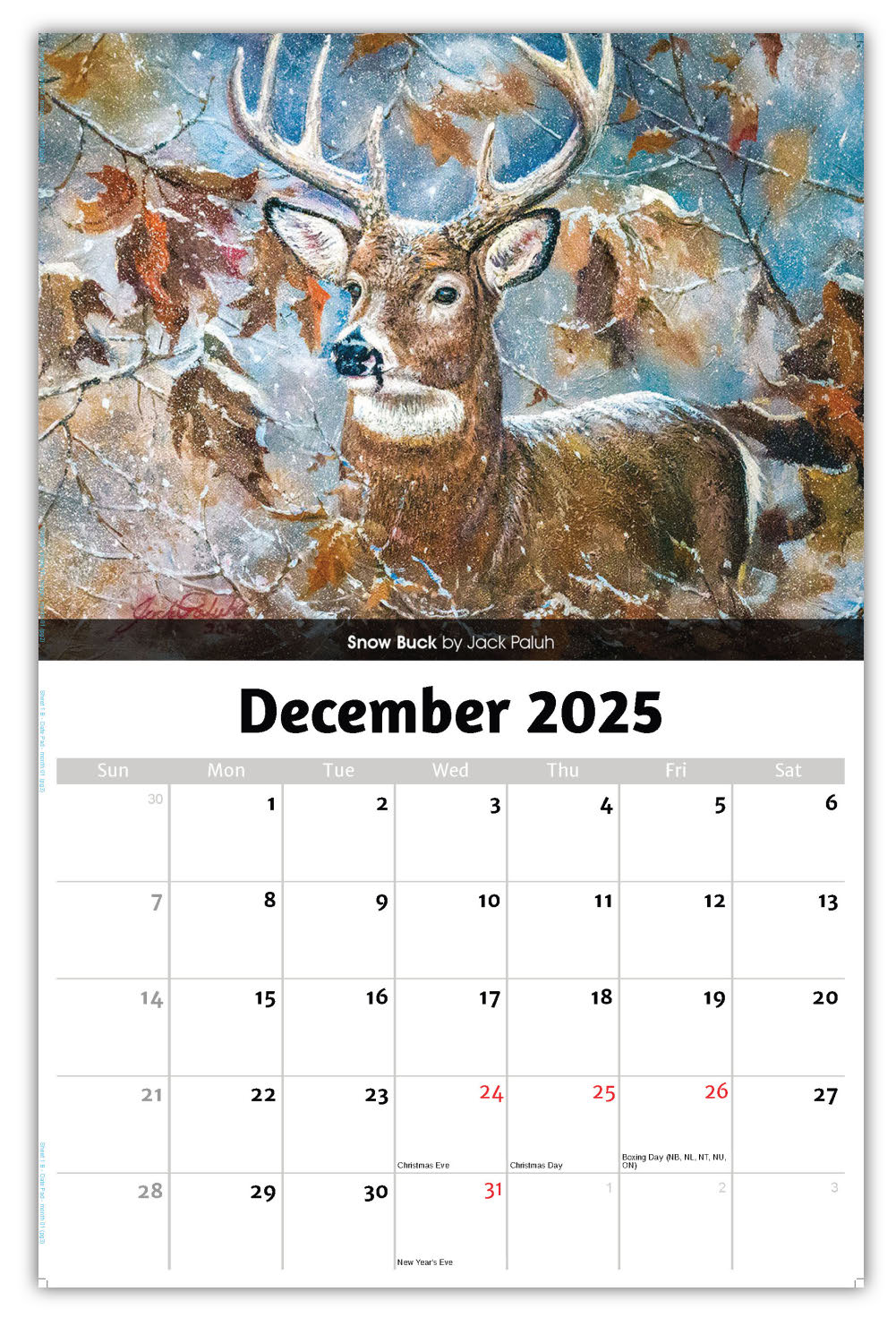 2026 Wall Calendar - Wildlife Portraits