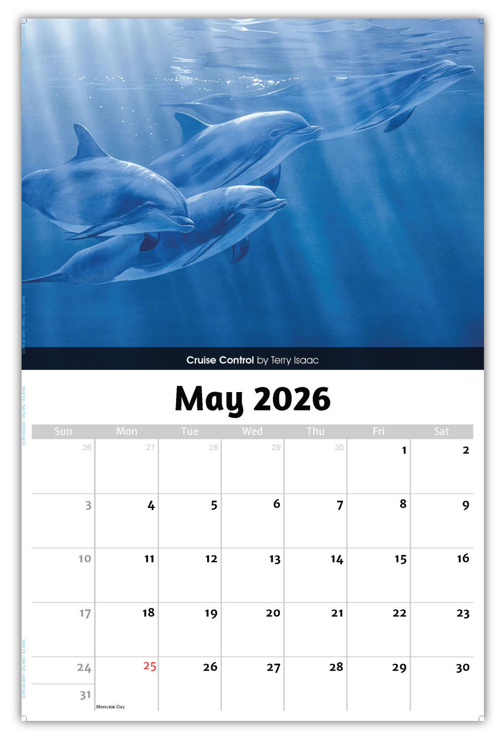 2026 Wall Calendar - Wildlife Portraits