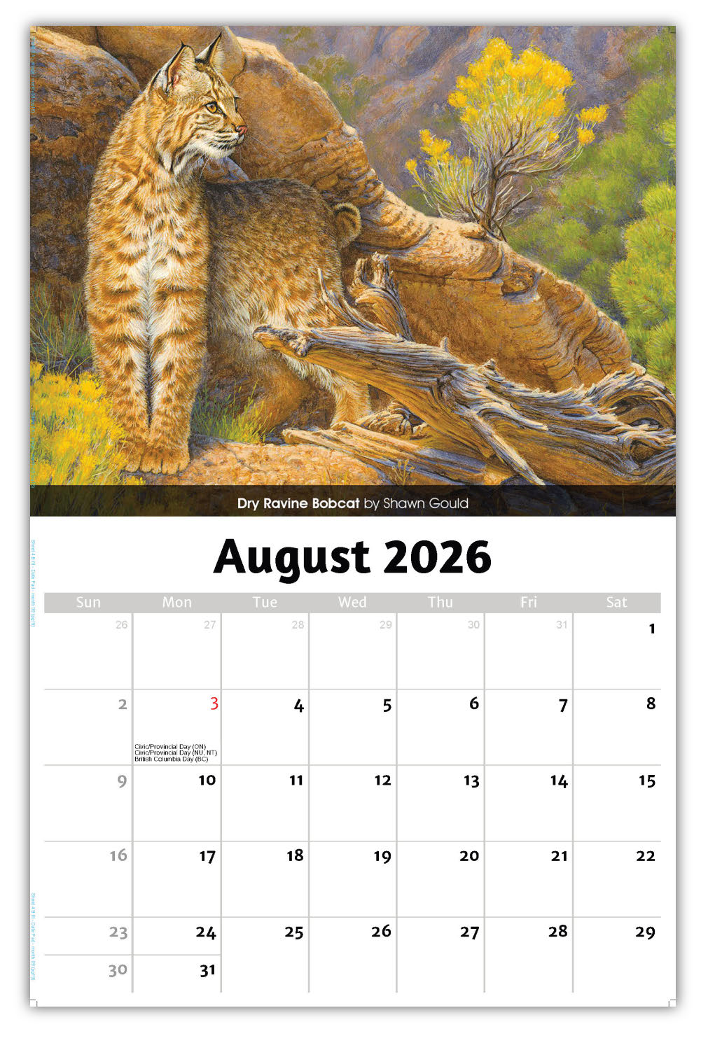 2026 Wall Calendar - Wildlife Portraits