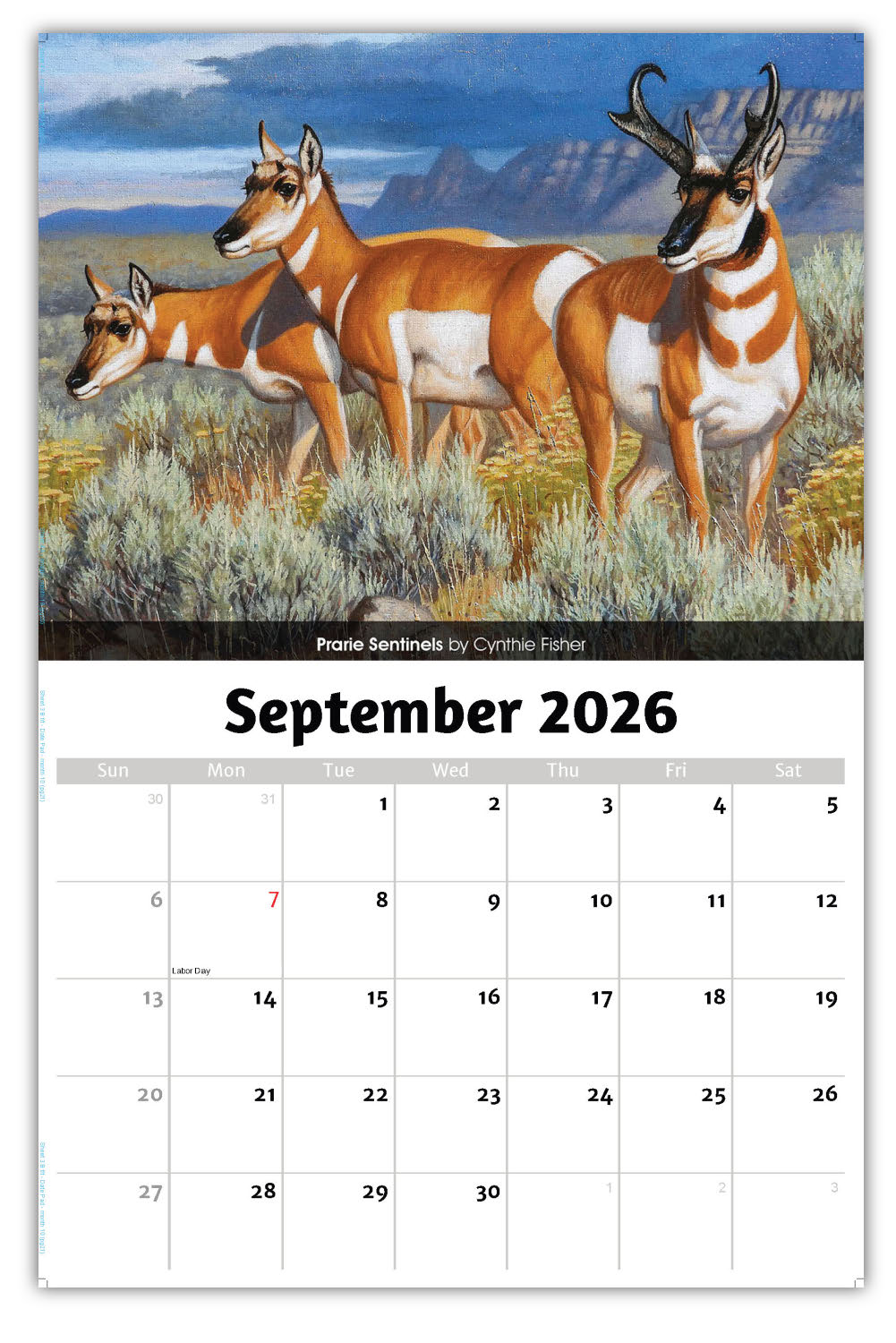 2026 Wall Calendar - Wildlife Portraits