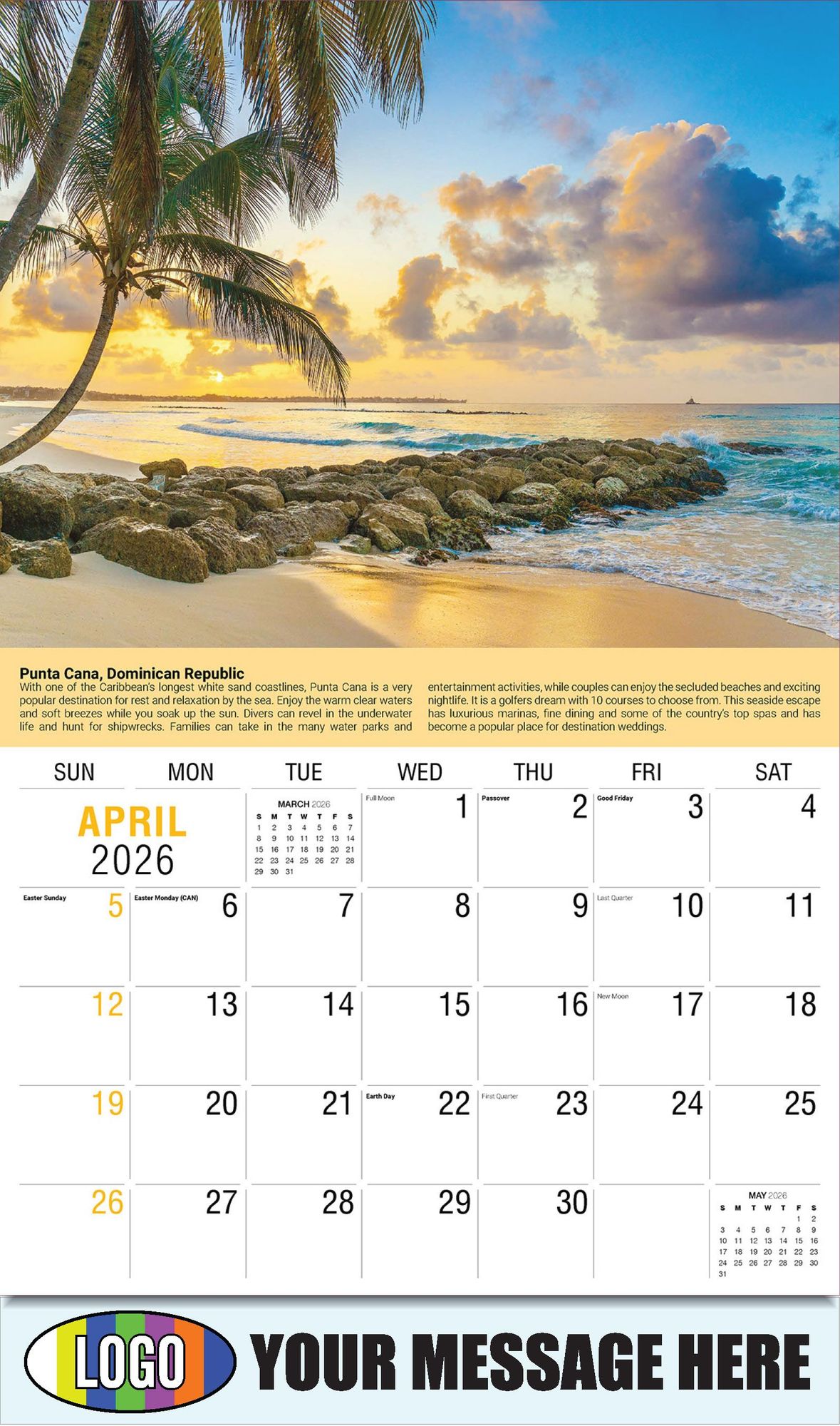 2026 World Travel Destinations Business Promotional Calendar