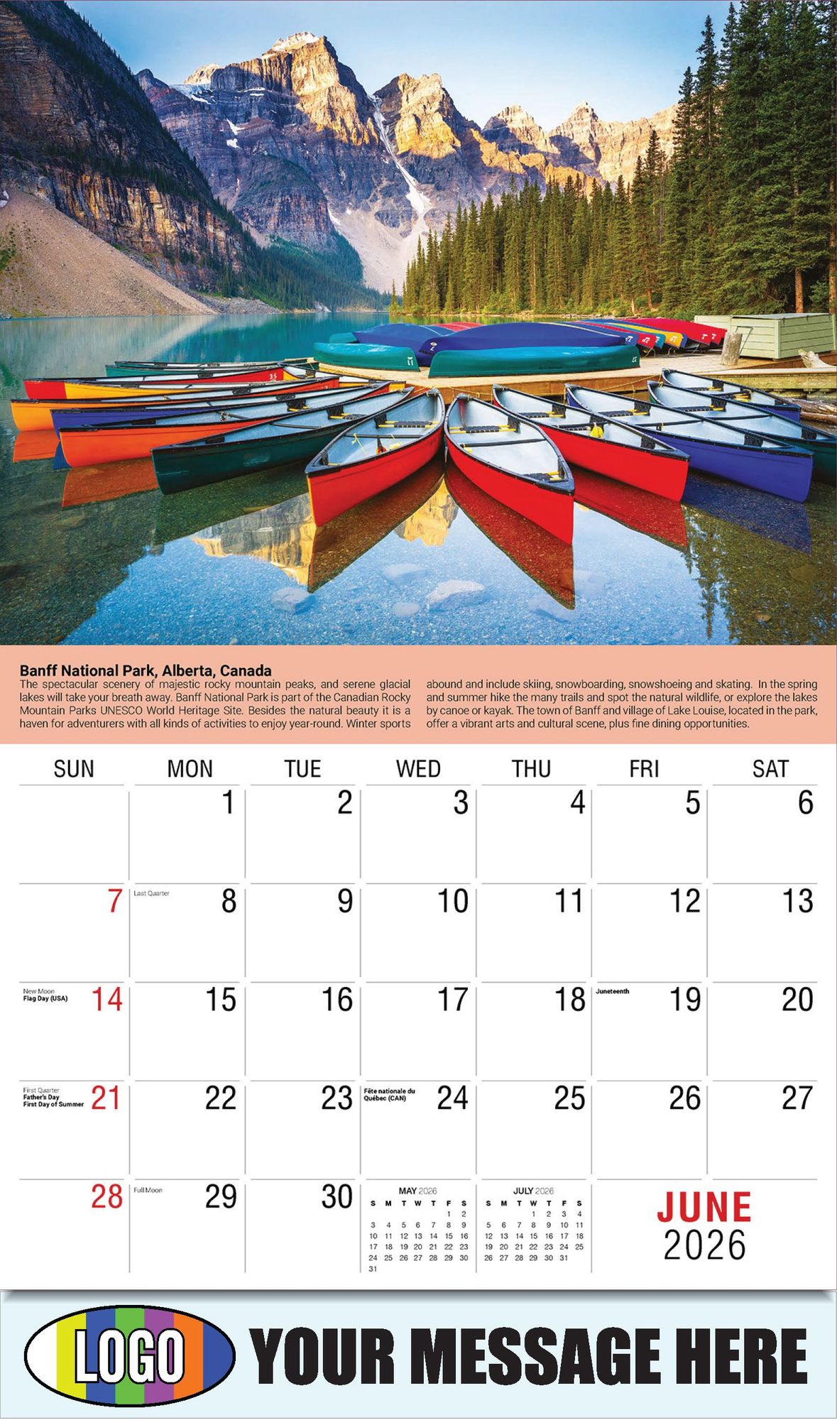 2026 World Travel Destinations Business Promotional Calendar