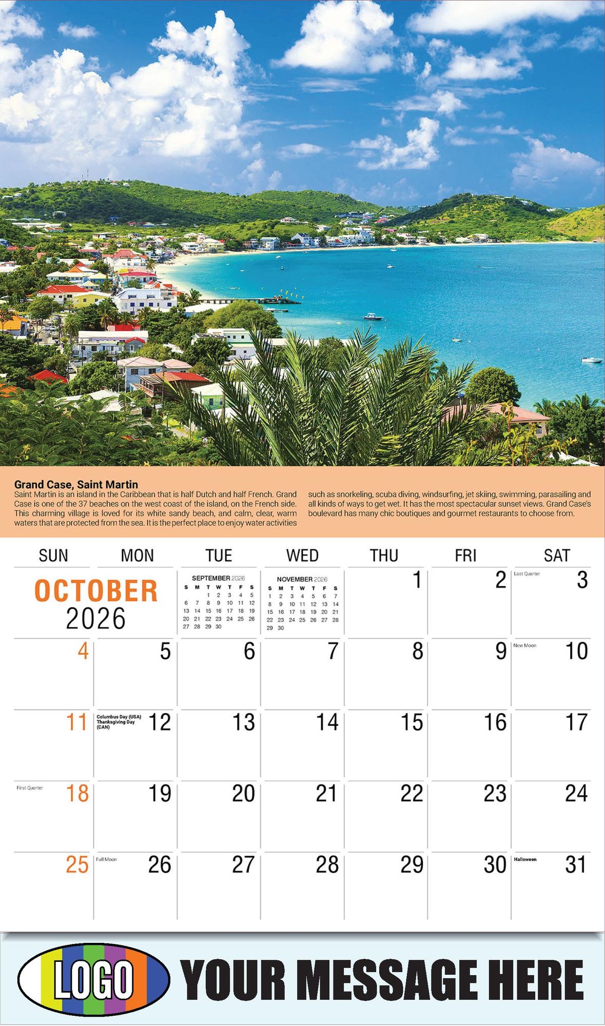 2026 World Travel Destinations Business Promotional Calendar