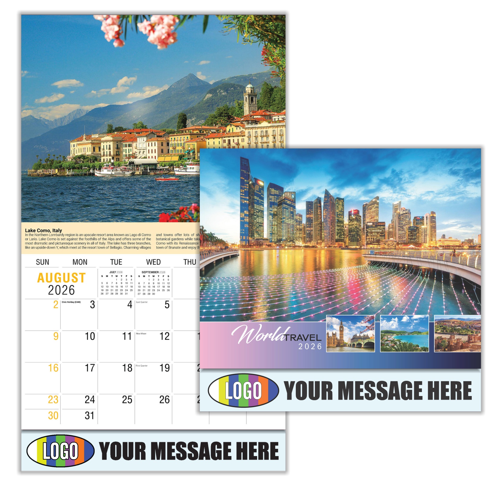 2026 World Travel Destinations Business Promotional Calendar