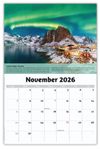2026 Wall Calendar - World Travel Destinations
