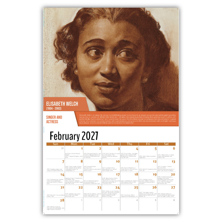 2027 Black History wall calendar